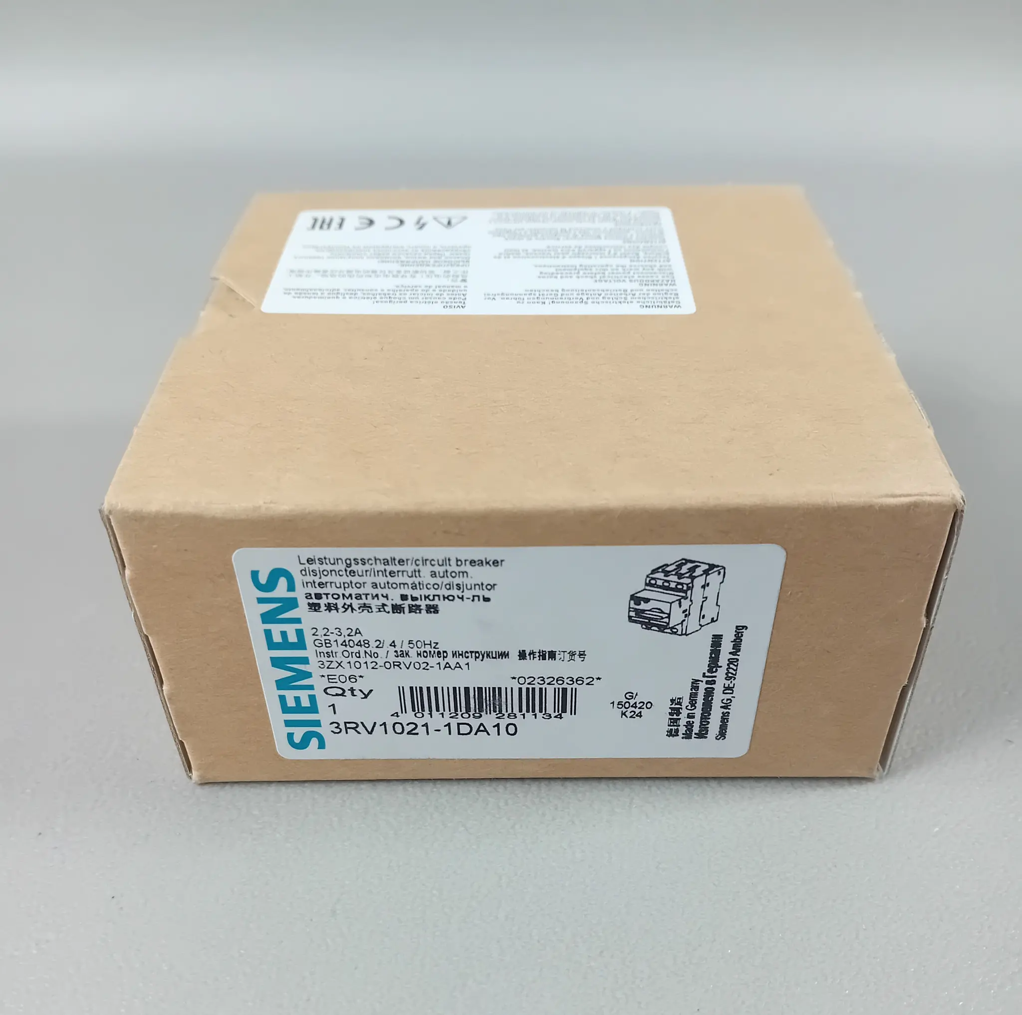 Produktfoto 1 von Siemens 3RV1021-1DA10 NEU OVP