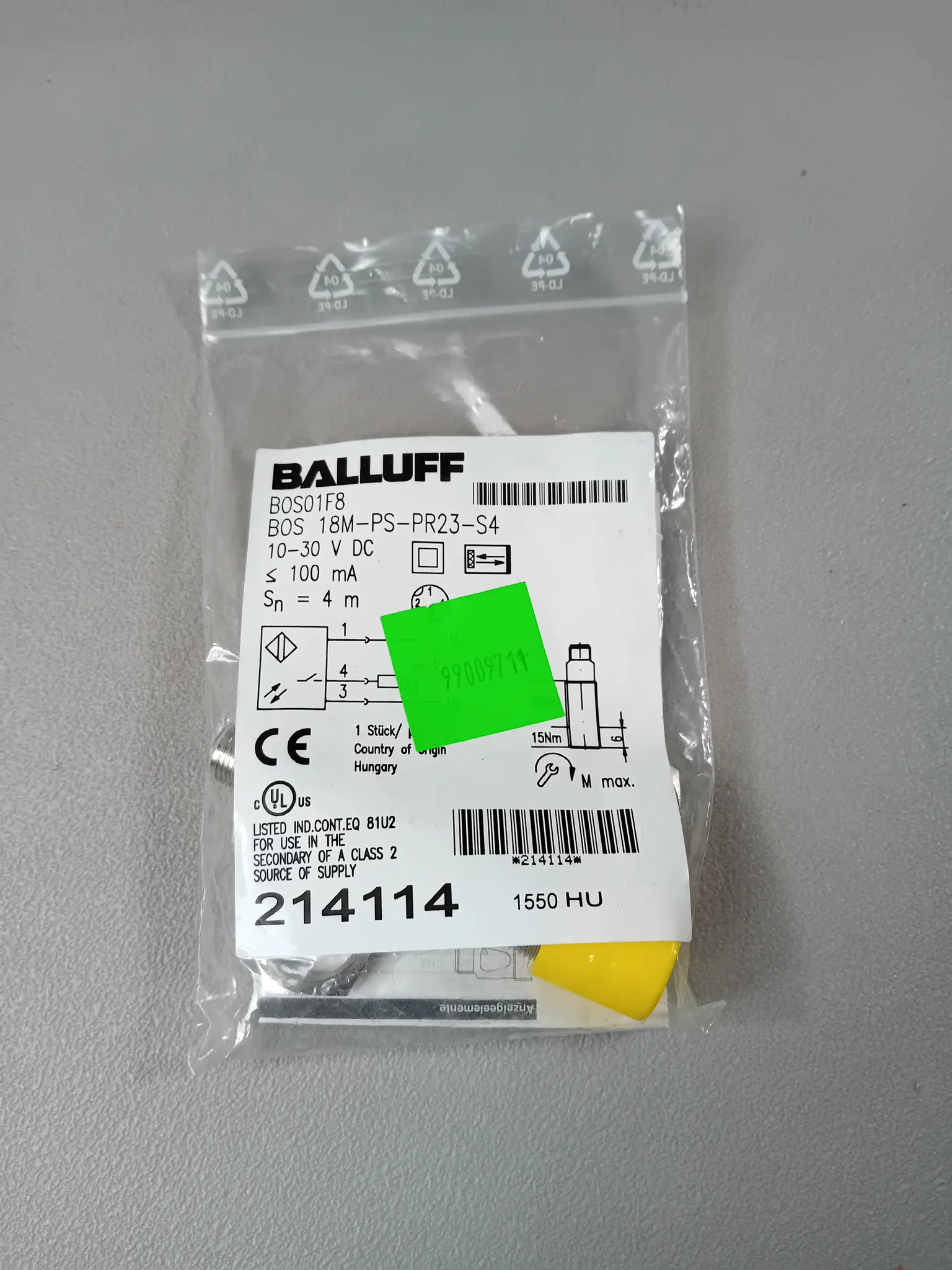Produktfoto 1 von Balluff BOS01F8 BOS 18M-PS-PR23-S4 NEU OVP