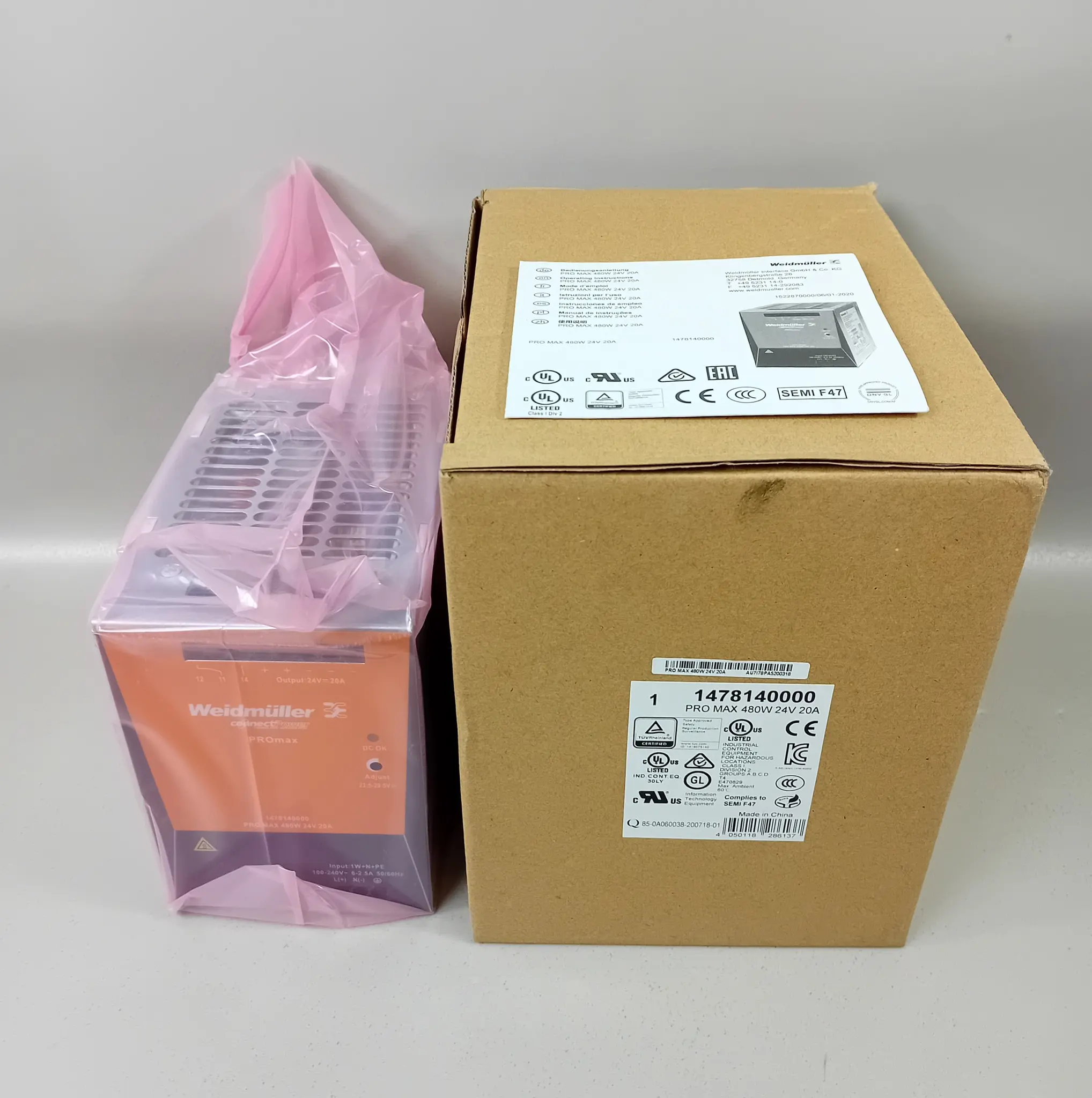 Produktfoto 1 von Weidmüller 1478140000 Switching Power Supply NEU OVP