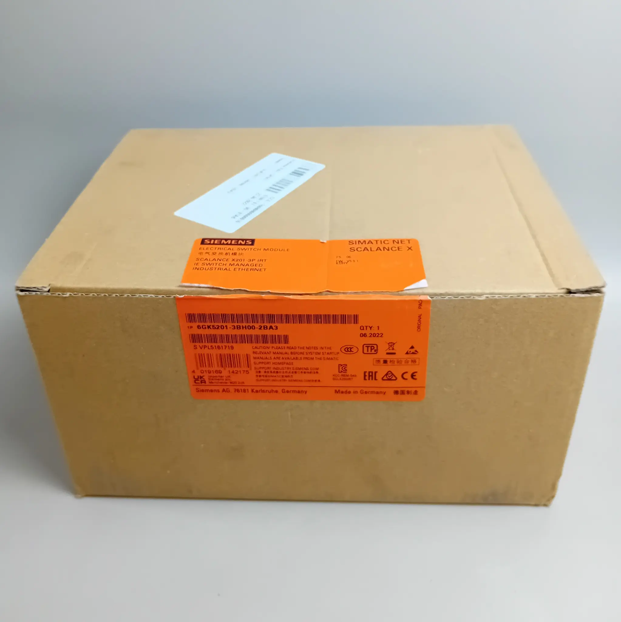 Produktfoto 1 von Siemens 6GK5201-3BH00-2BA3 / 6GK5 201-3BH00-2BA3 Siegel Orange