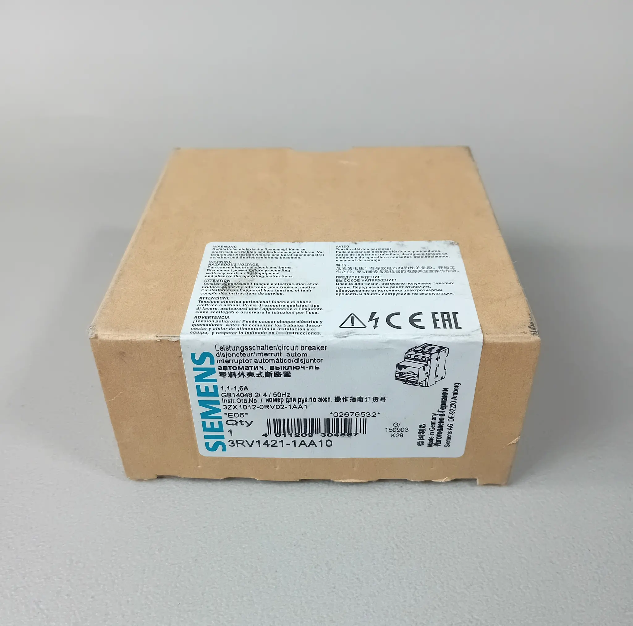 Produktfoto 1 von Siemens 3RV1421-1AA10 NEU OVP