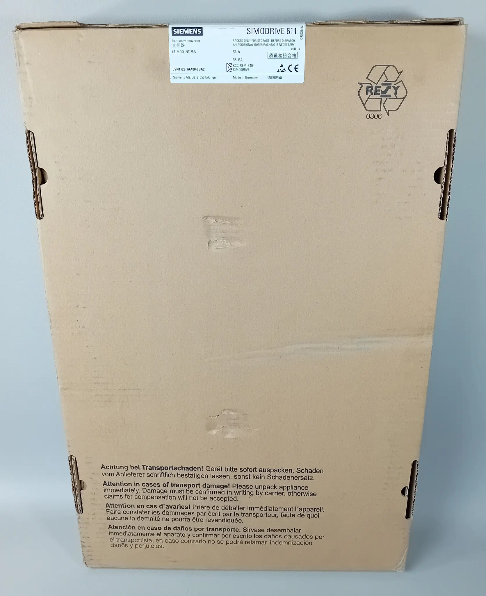 Produktfoto 1 von Siemens 6SN1 123-1AA00-0BA2 / 6SN1123-1AA00-0BA2 NEU OVP versiegelt