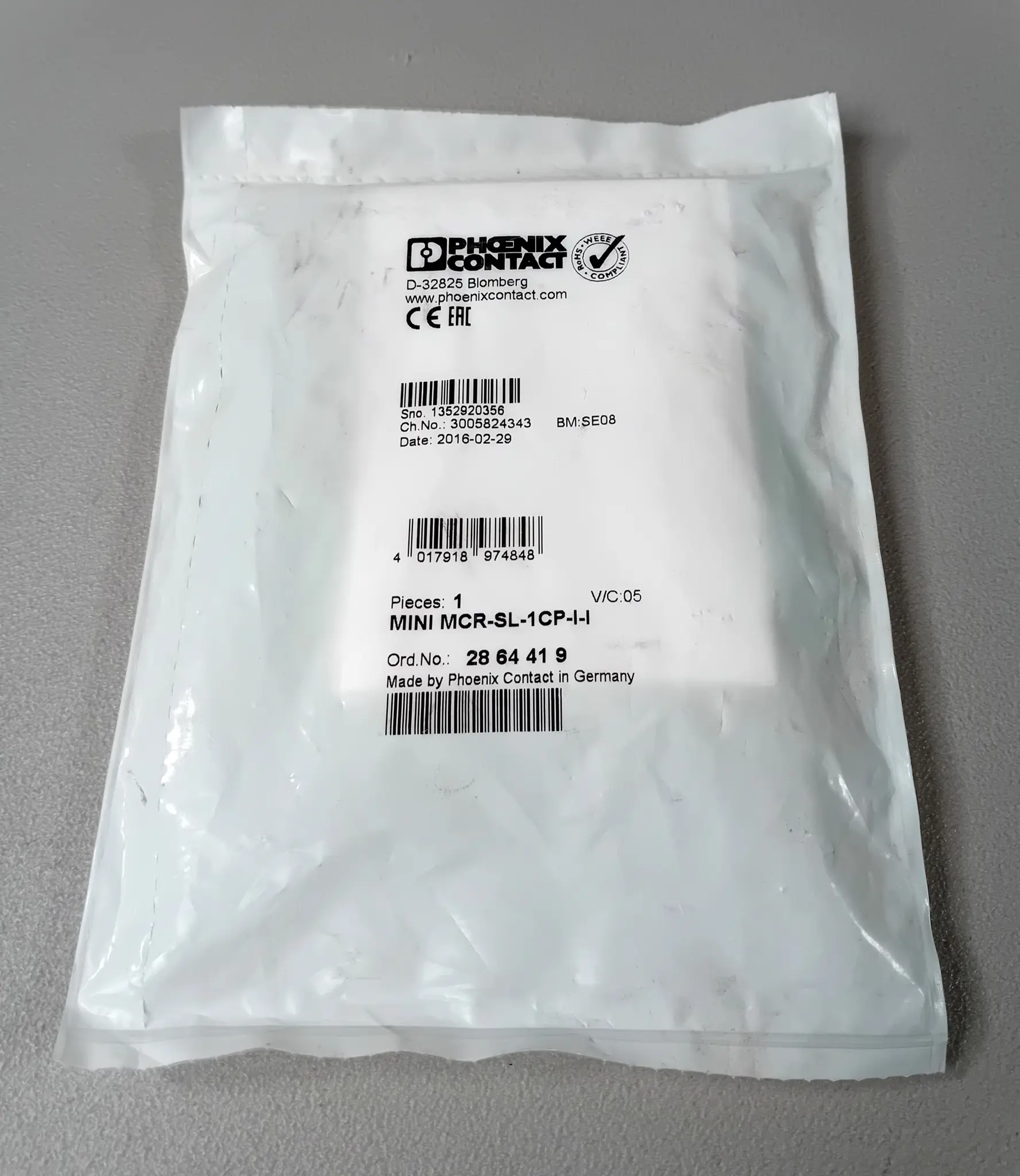 Produktfoto 1 von Phoenix Contact 2864419 MINI MCR-SL-1CP-I-I NEU OVP