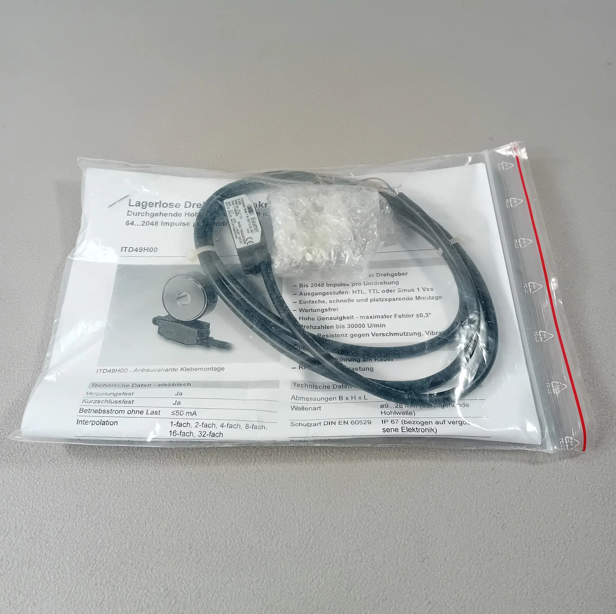 Produktfoto 1 von Baumer 11090303 ITD49H00 2048 T NI KR1 E 25 IP67 NEU