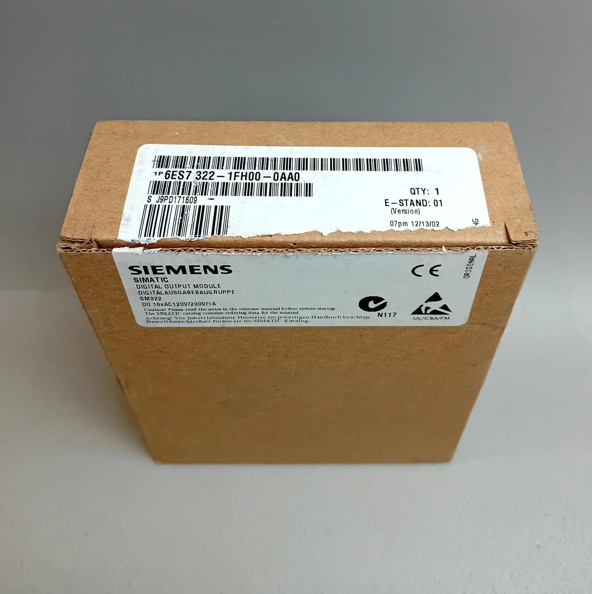 Produktfoto 1 von Siemens 6ES7 322-1FH00-0AA0 / 6ES7322-1FH00-0AA0 NEU OVP Siegel offen