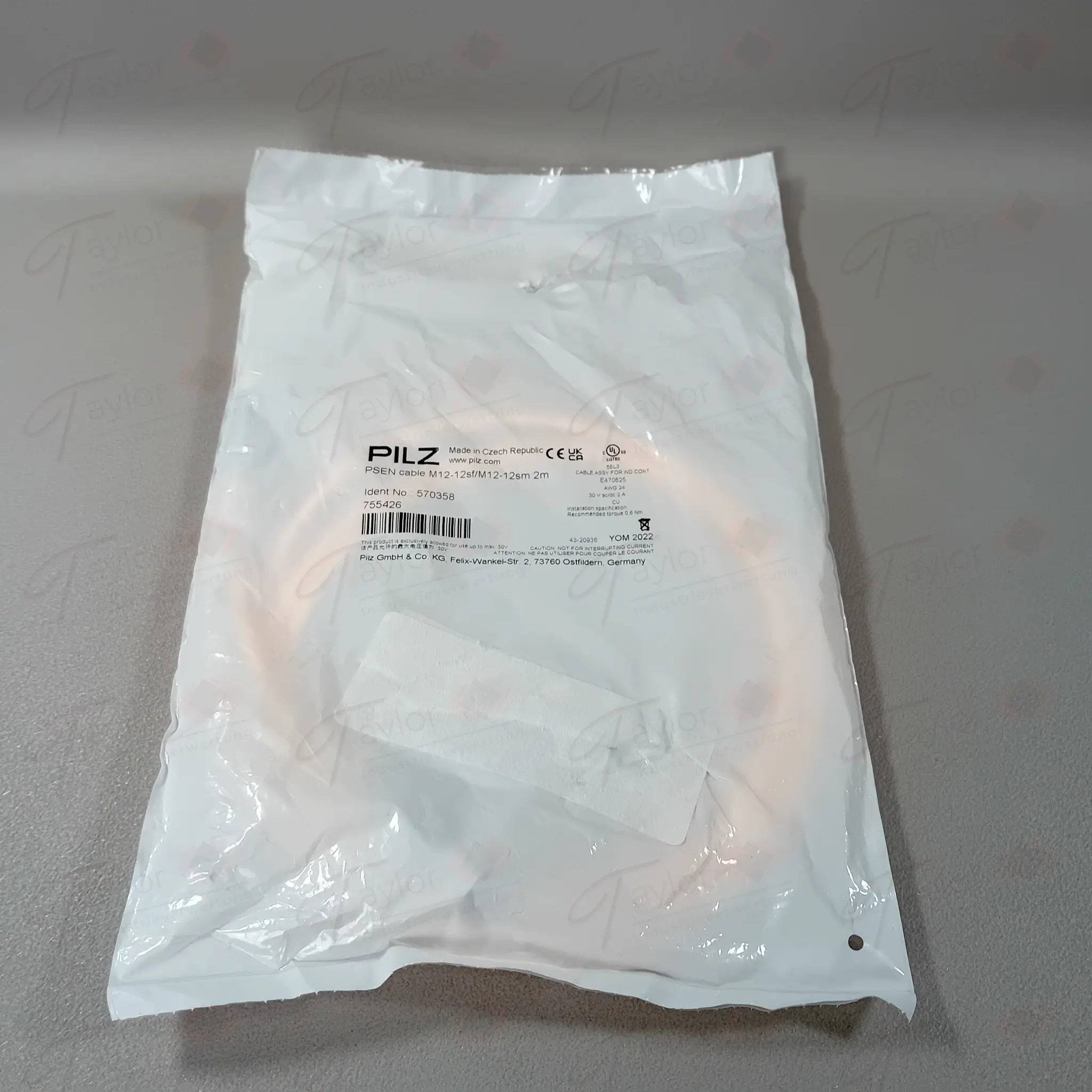 Produktfoto 1 von Pilz 570358 PSEN cable M12-12sf/M12-12sm 2m NEU OVP