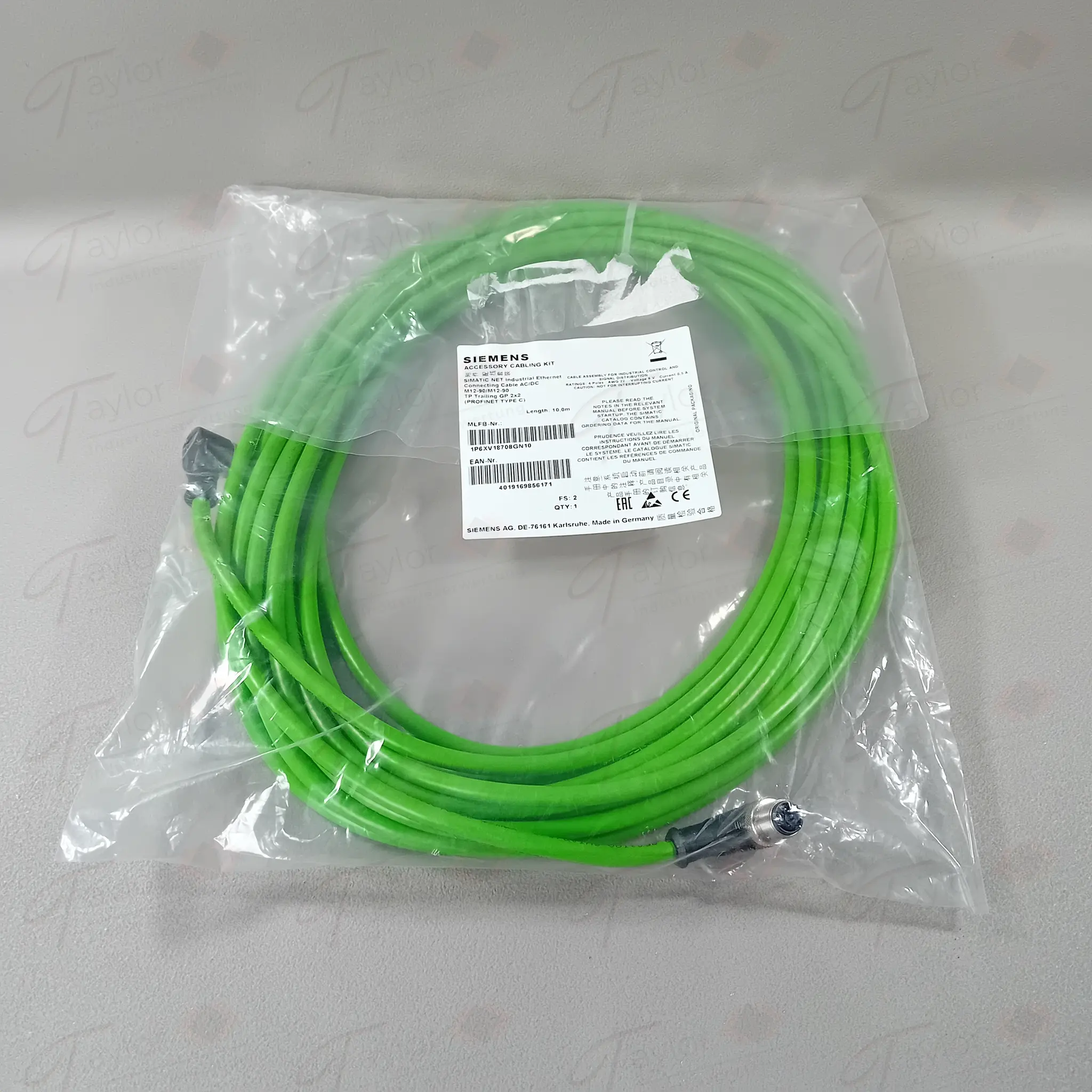 Produktfoto 1 von Siemens SIMATIC NET Industrial Ethernet Kabel 10m 6XV1870-8GN10 NEU OVP