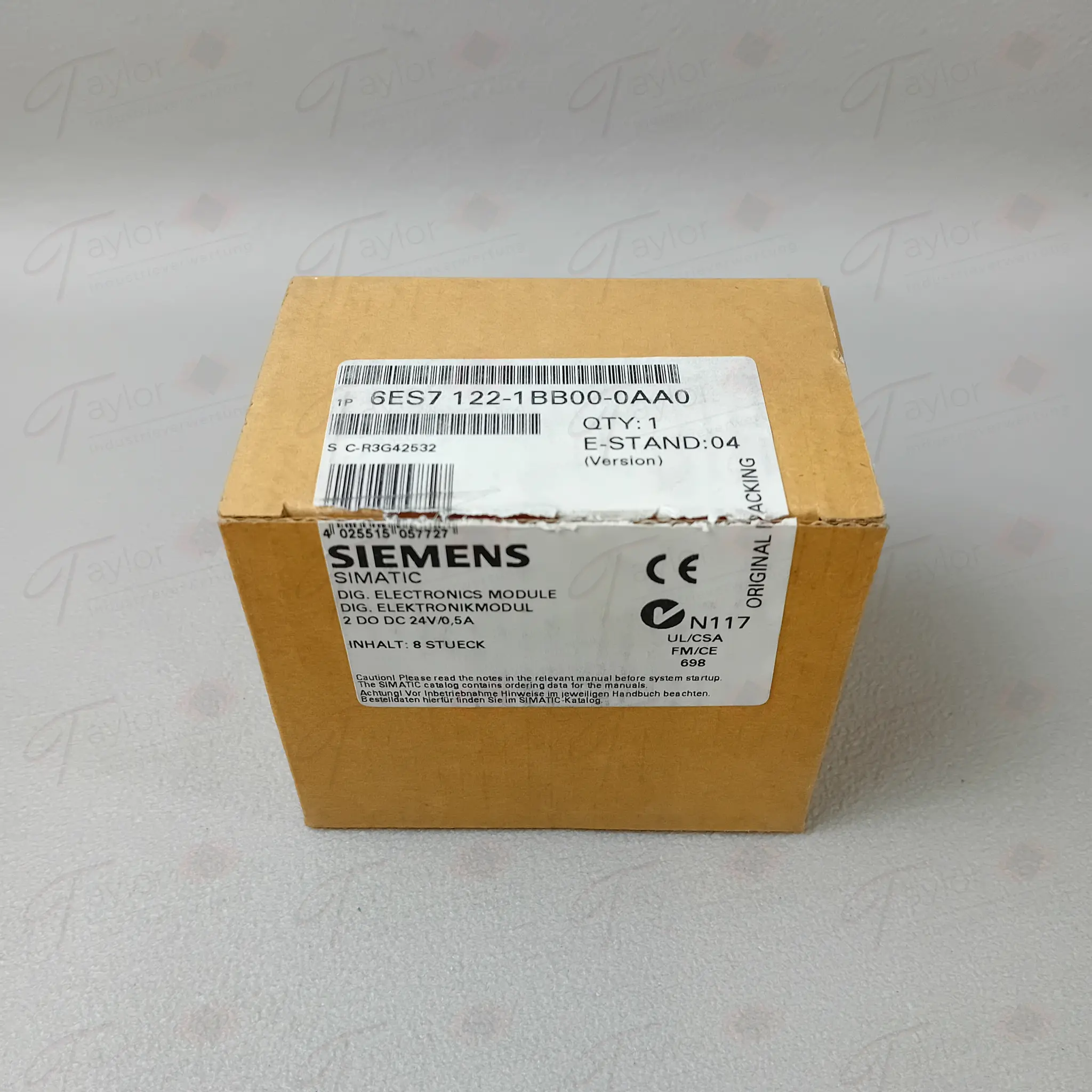 Produktfoto 1 von Siemens  6ES7122-1BB00-0AA0 / 6ES7 122-1BB00-0AA0 8Stück NEU in OVP Siegel offen