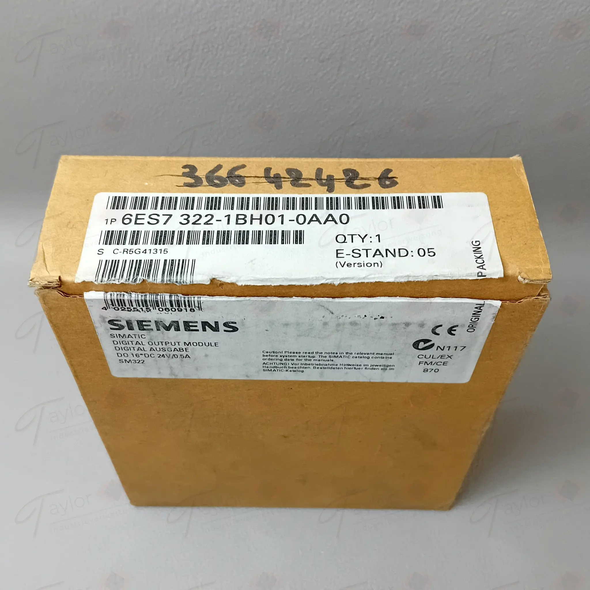 Produktfoto 1 von Siemens 6ES7 322-1BH01-0AA0 / 6ES7322-1BH01-0AA0 NEU in OVP Siegel offen