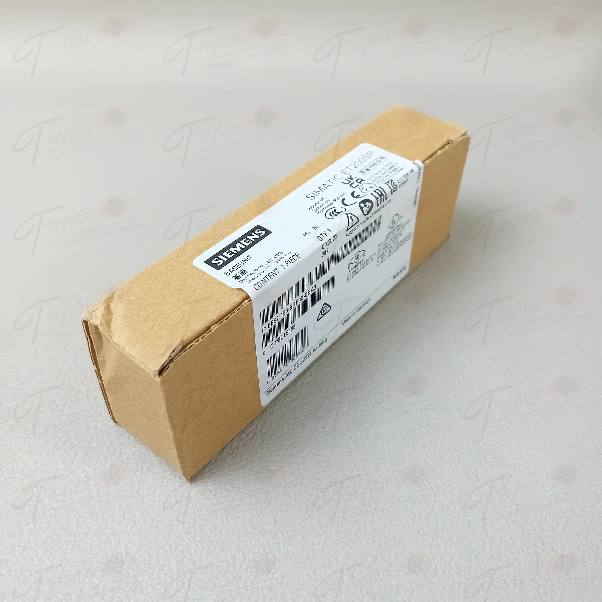 Produktfoto 1 von Siemens 6ES7 193-6BP00-0BA0 / 6ES7193-6BP00-0BA0 NEU OVP versiegelt