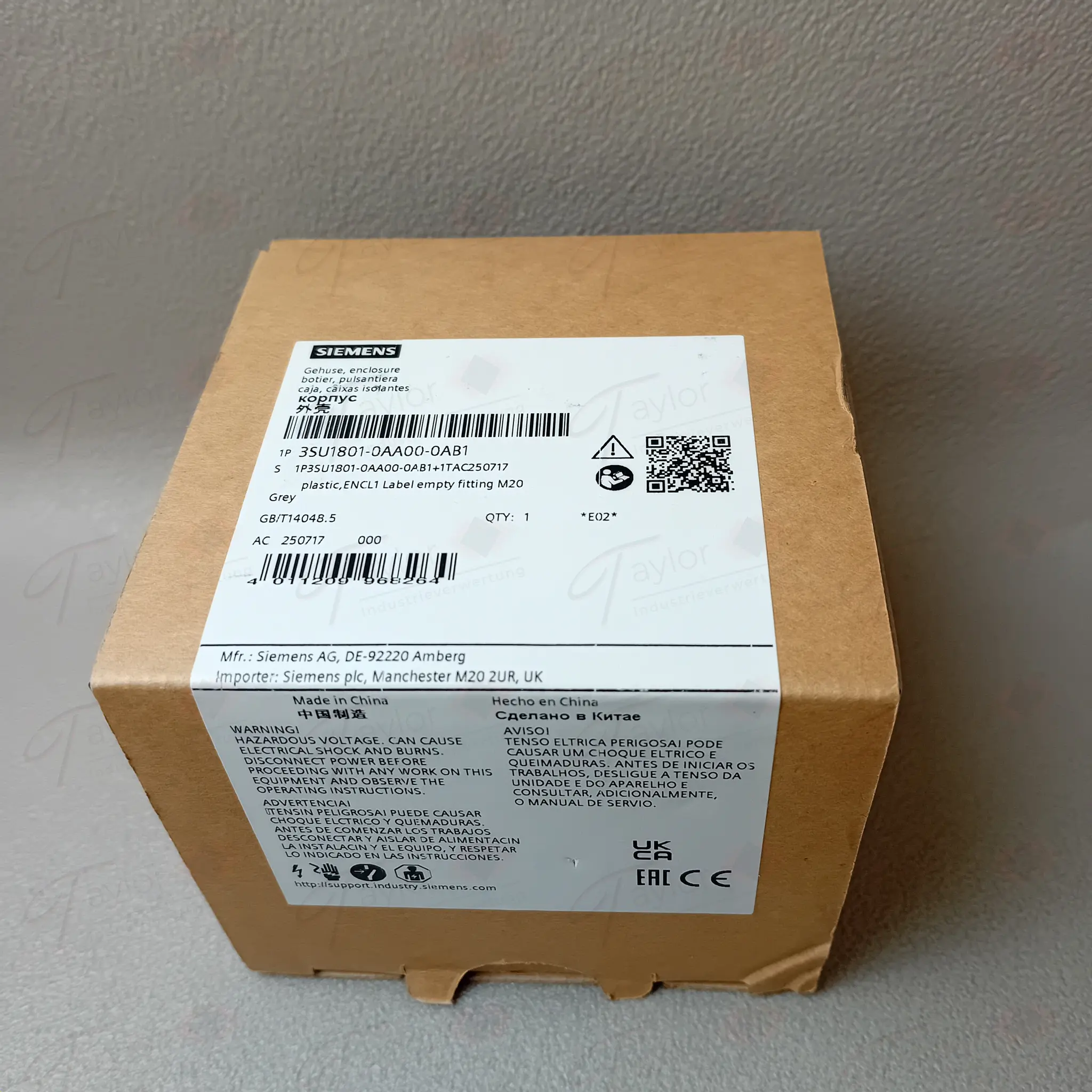 Produktfoto 1 von Siemens 3SU1801-0AA00-0AB1 / 3SU1 801-0AA00-0AB1 NEU OVP