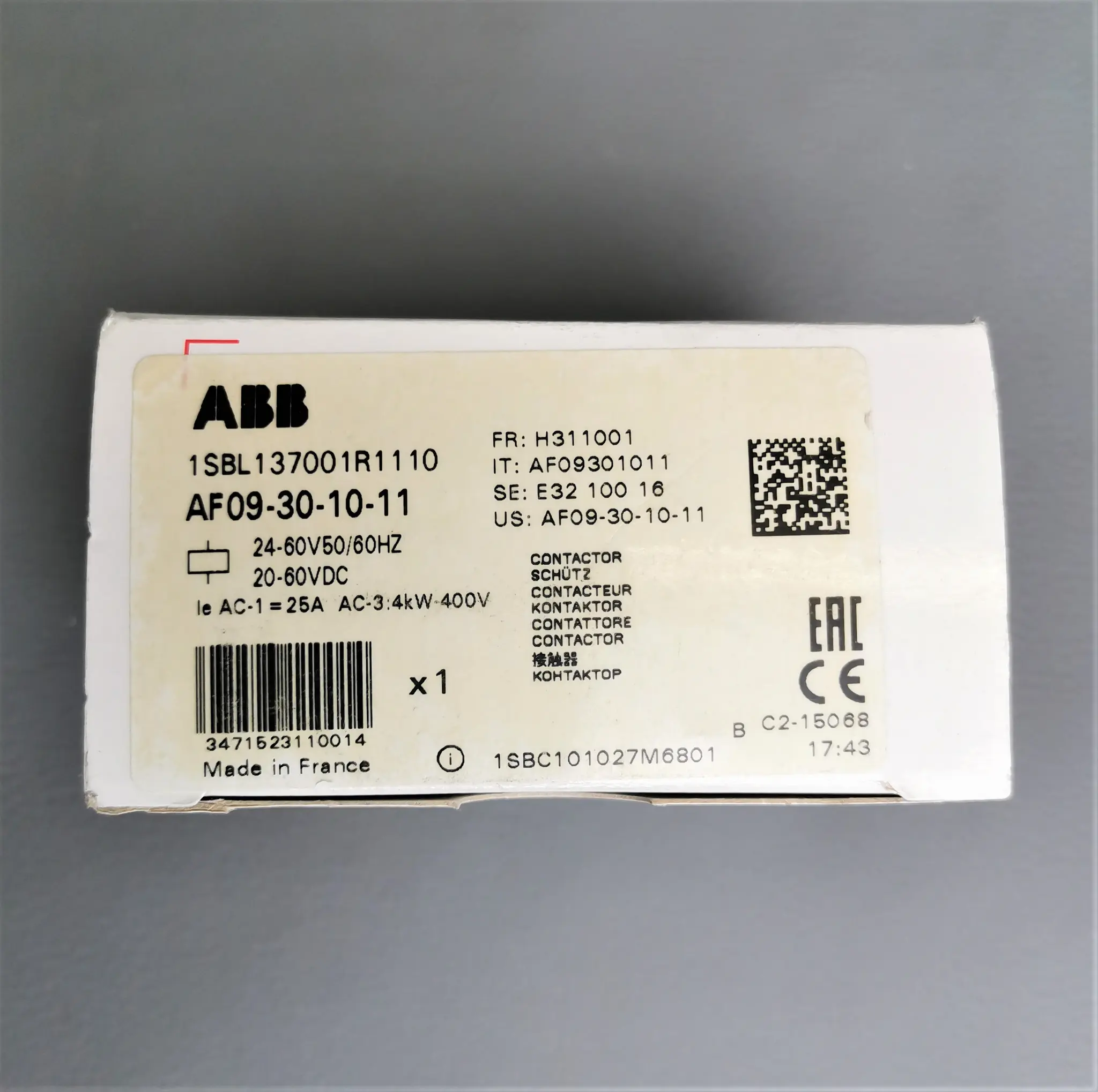 Produktfoto 1 von ABB AF09-30-10-11 1SBL137001R1110 NEU
