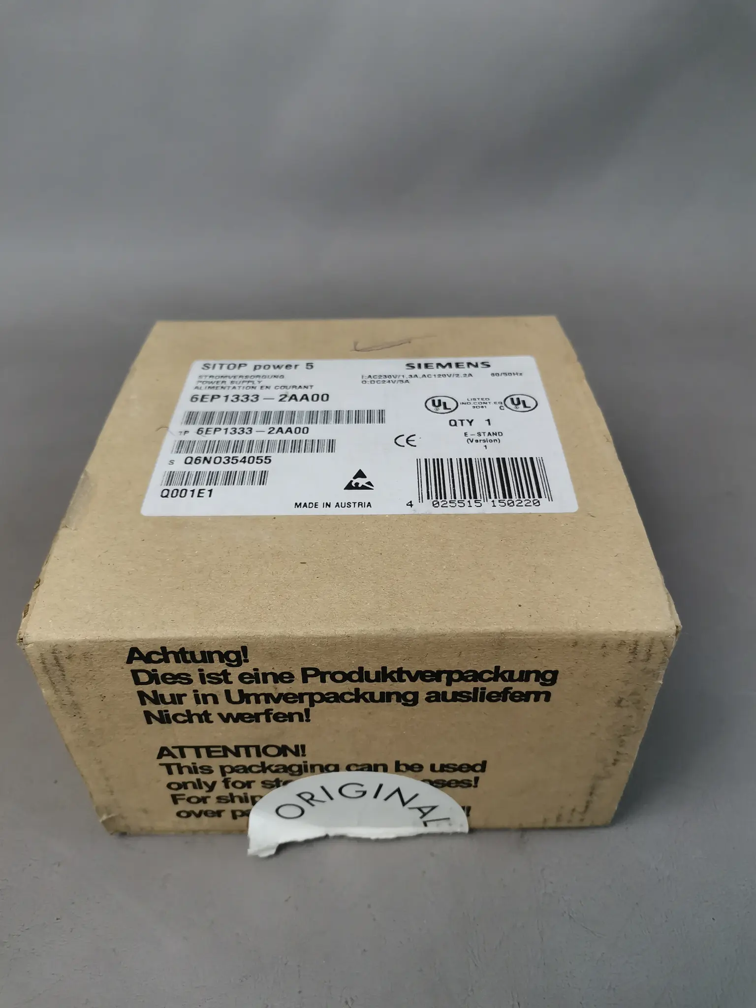 Produktfoto 1 von Siemens 6EP1 333-2AA00 NEU OVP Siegel offen