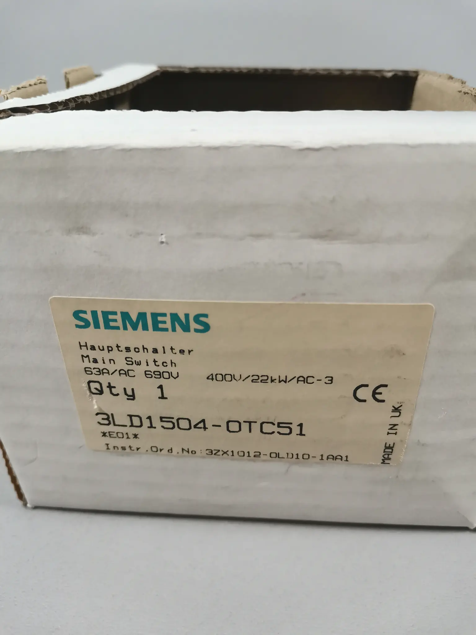 Produktfoto 1 von Siemens 3LD15 04-0TC51 NEU OVP
