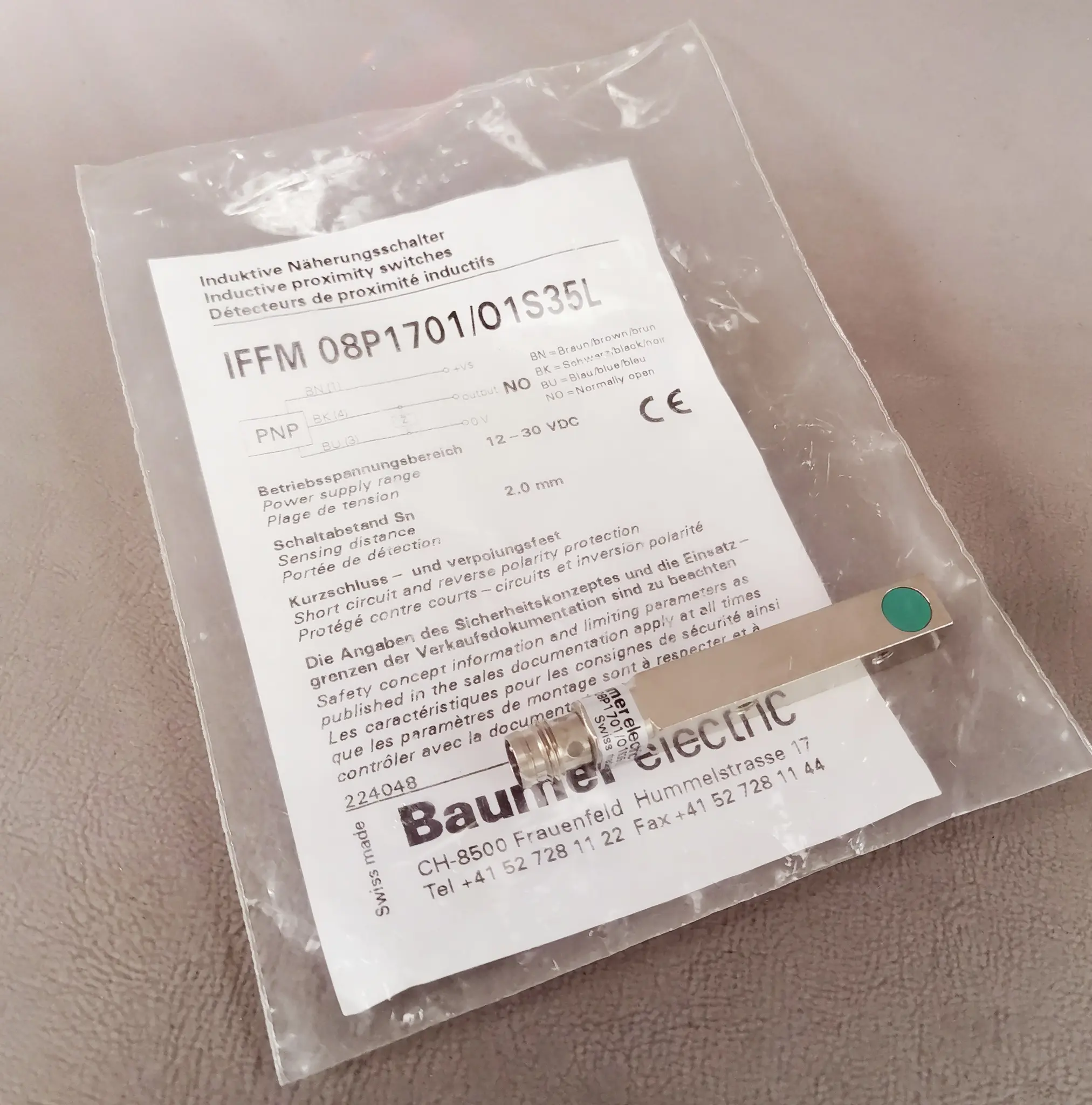 Produktfoto 1 von Baumer IFFM 08P1701/O1S35L NEU
