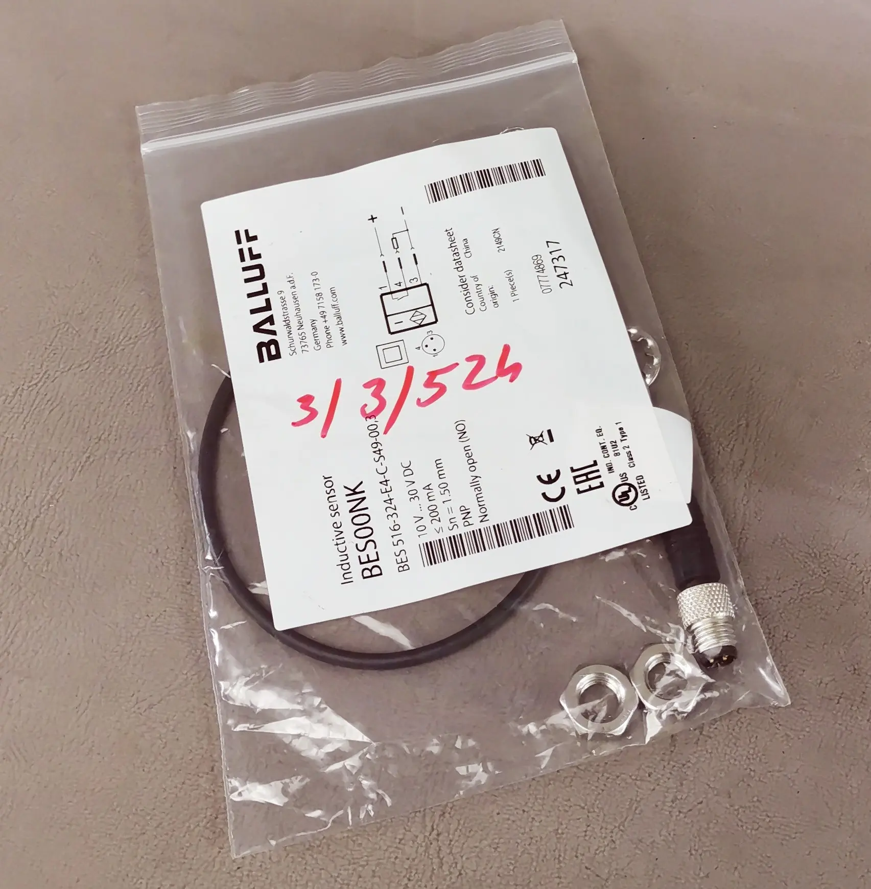 Produktfoto 1 von Balluf BES00NK BES 516-324-E4-C-S49-00,3 NEU