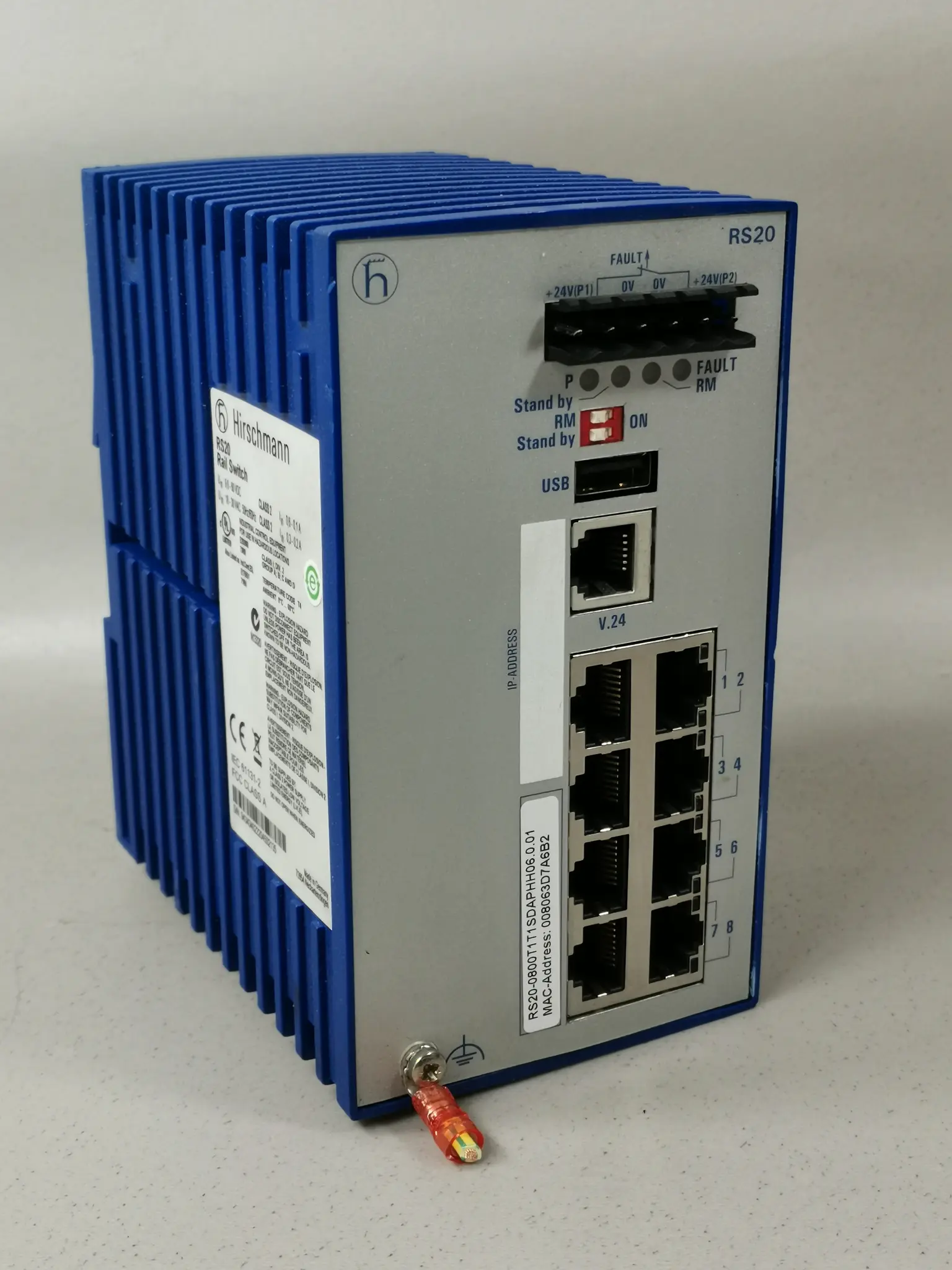 Produktfoto 1 von Hirschmann RS20 Rail Switch RS20-0800T1T1SDAPHH06.0.01
