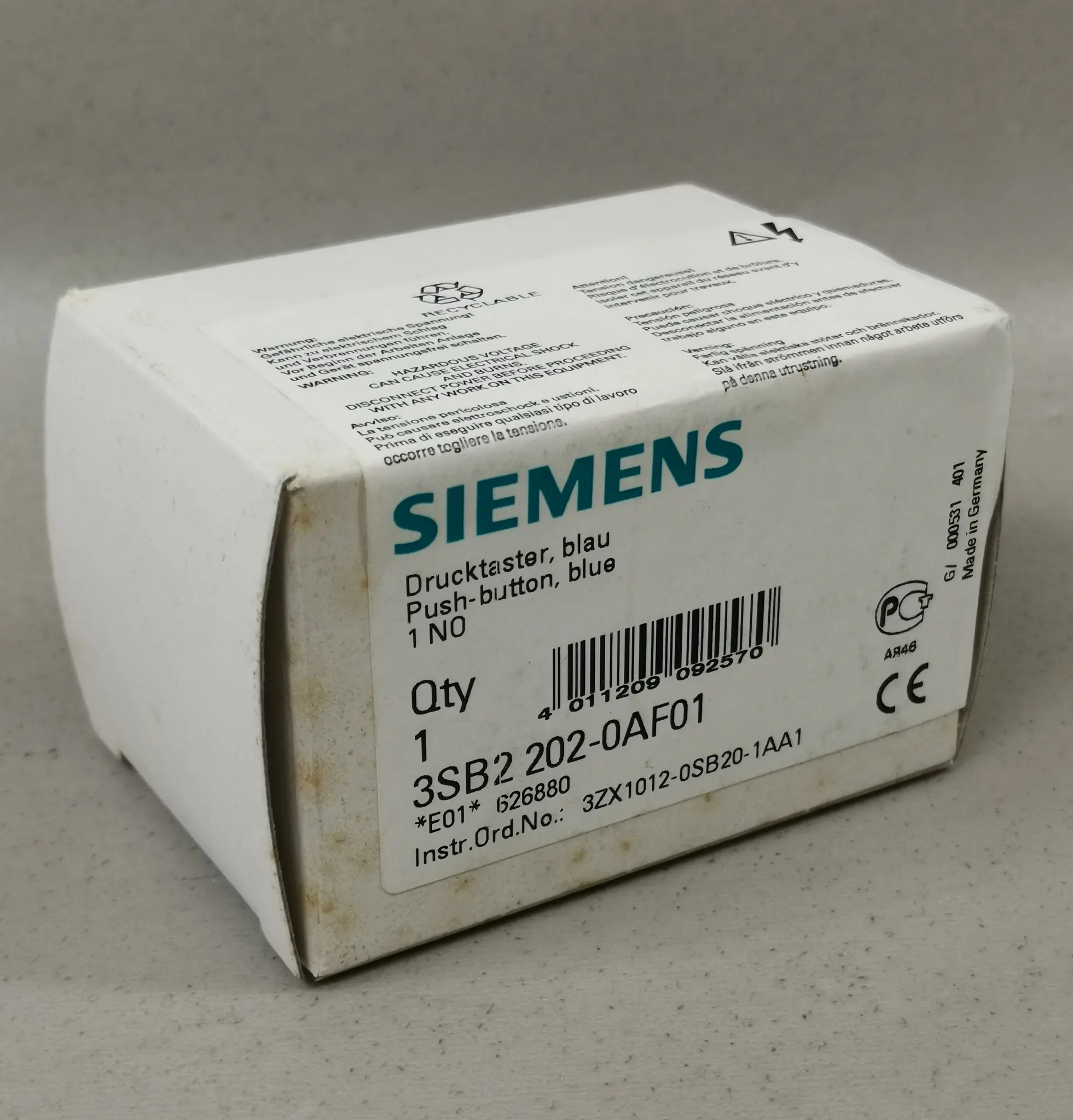 Produktfoto 1 von Siemens 3SB2 202-0AF01 NEU OVP
