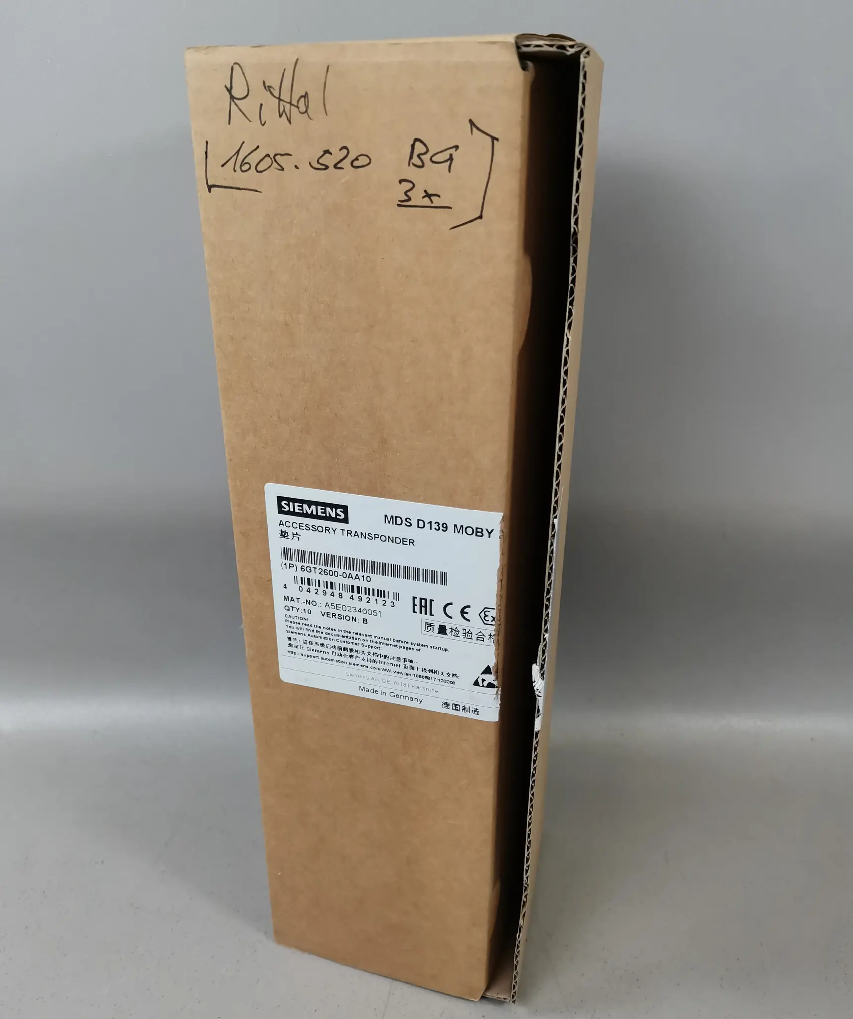 Produktfoto 1 von Siemens 6GT2600-0AA10 9er Pack NEU OVP Siegel offen