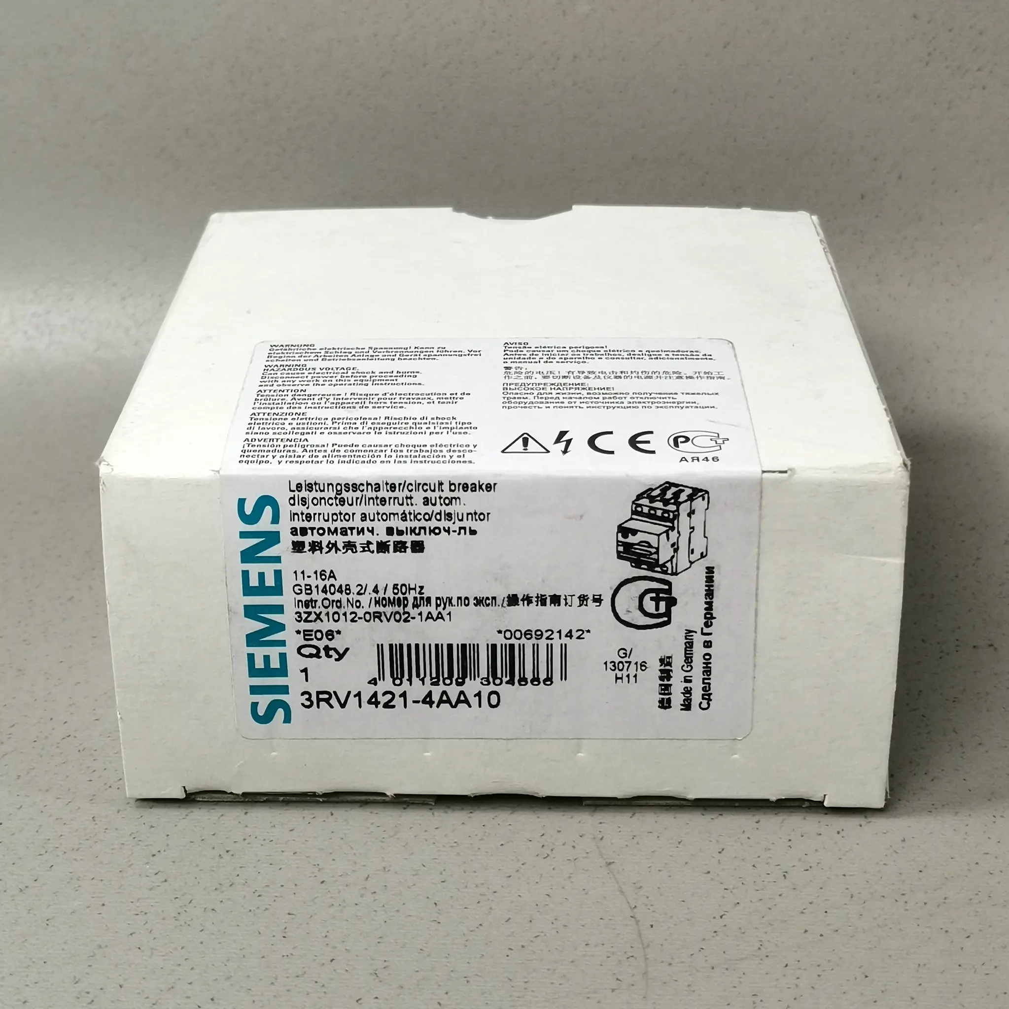 Produktfoto 1 von Siemens 3RV1421-4AA10 NEU OVP