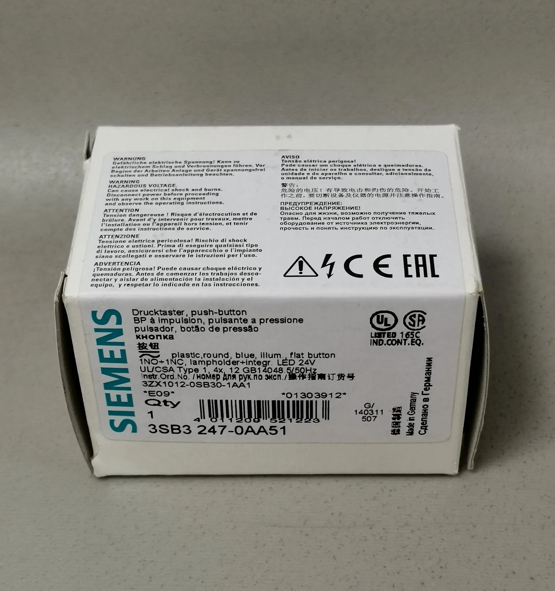 Produktfoto 1 von Siemens 3SB3 247-0AA51 NEU OVP