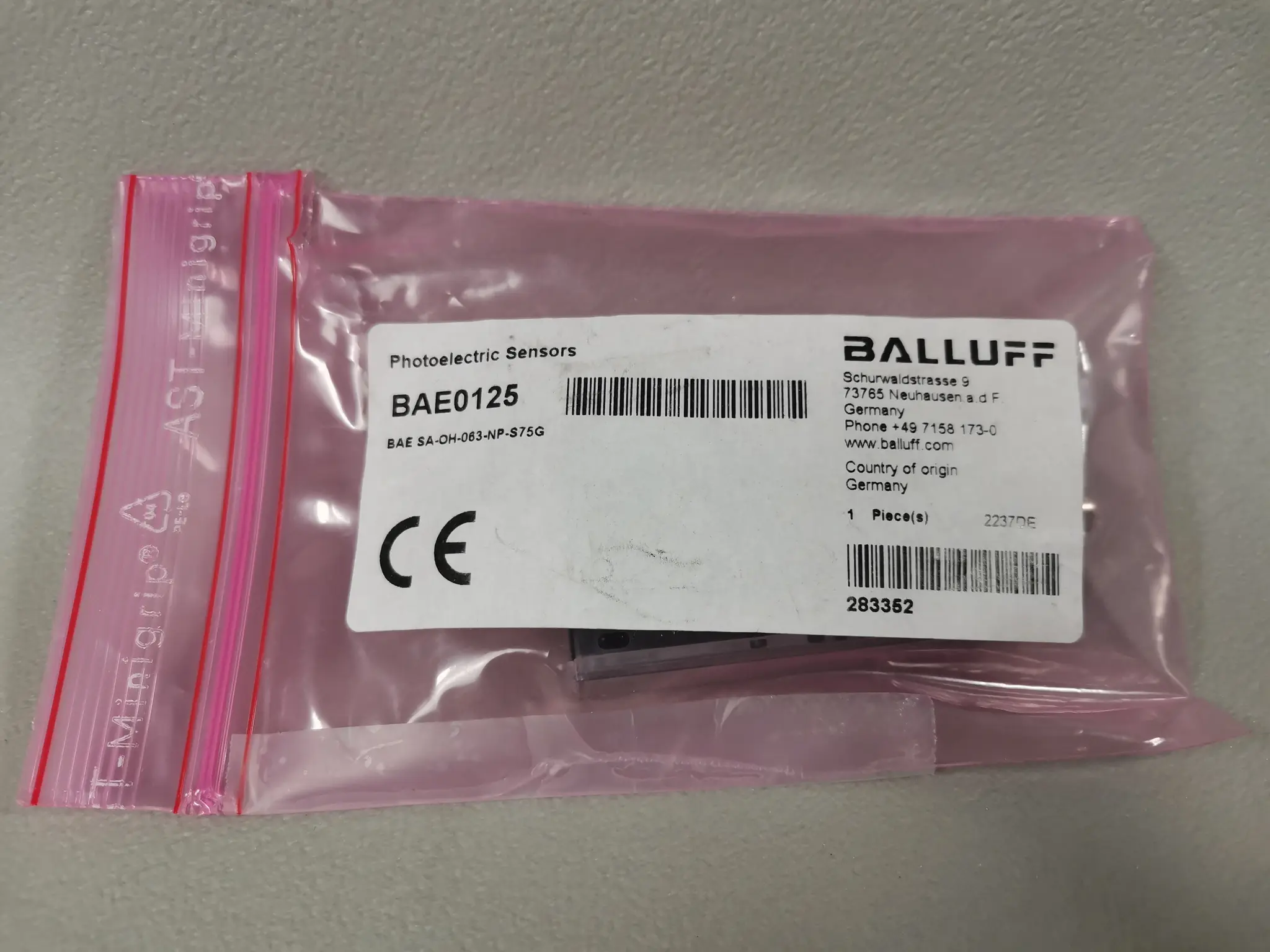 Produktfoto 1 von Balluff BAE0125 BAE SA-OH-063-NP-S75G NEU OVP