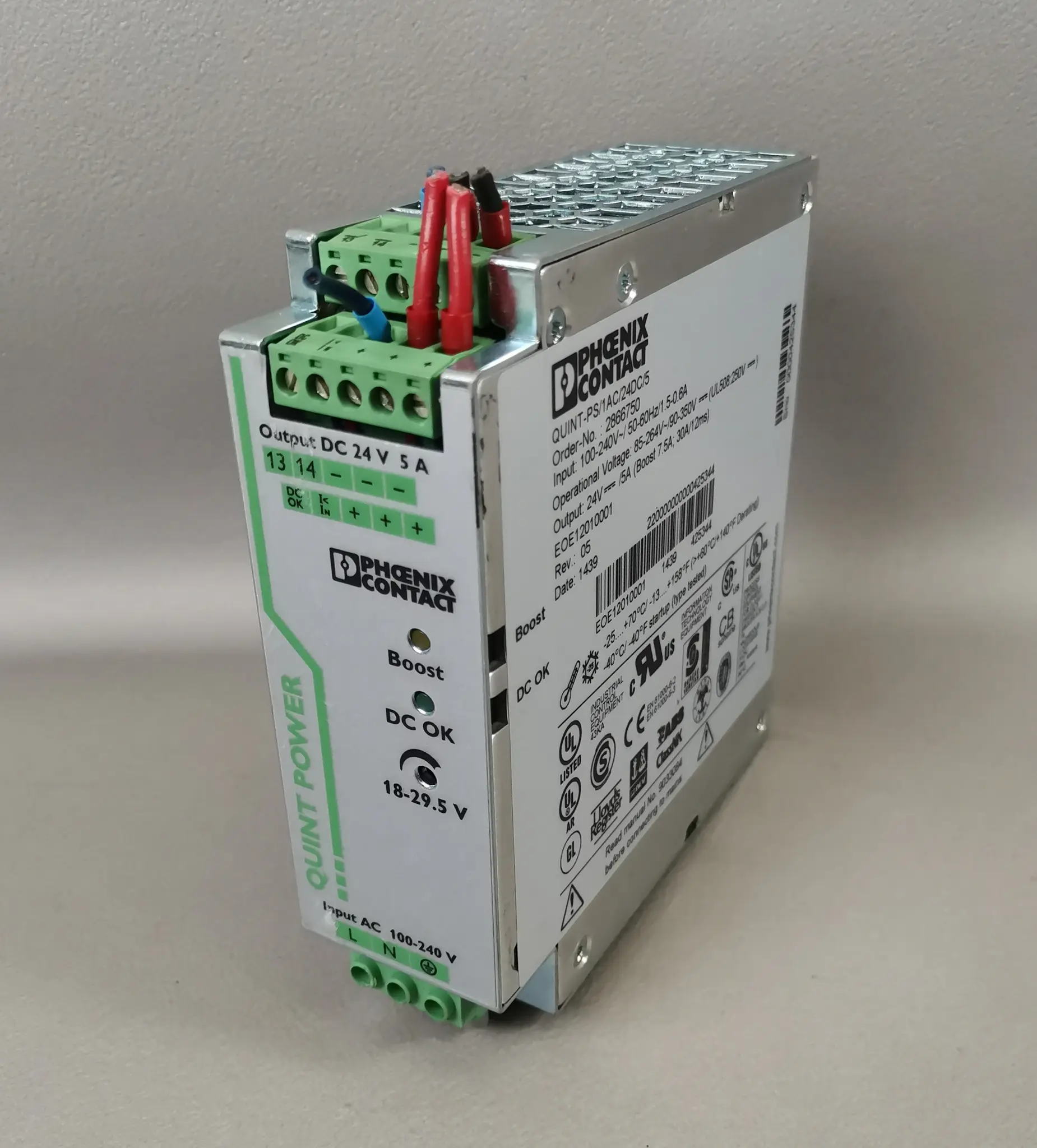 Produktfoto 1 von Phoenix Contact 2866750 QUINT-PS/1AC/24DC/5