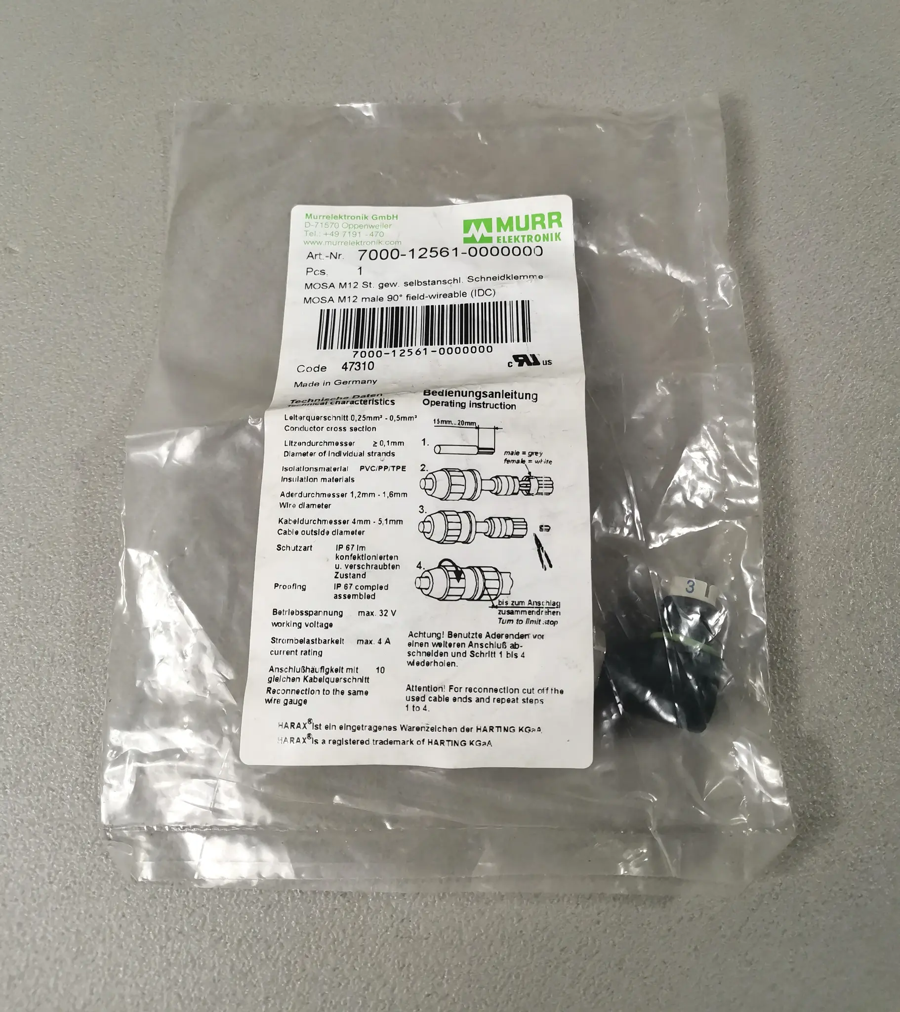 Produktfoto 1 von Murr 7000-12561-0000000 NEU OVP