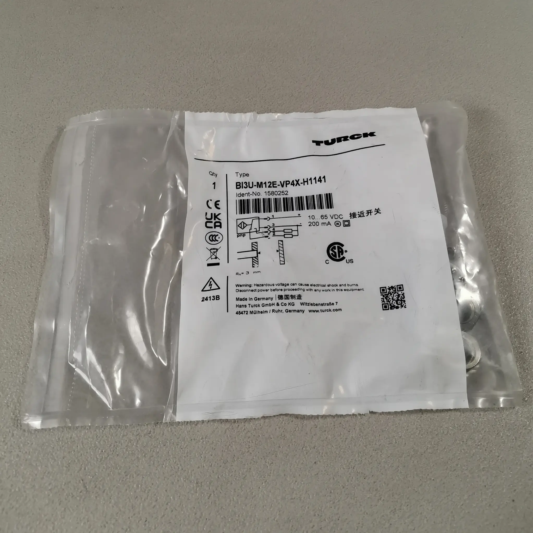 Produktfoto 1 von Turck 1580252 BI3U-M12E-VP4X-H1141 NEU OVP
