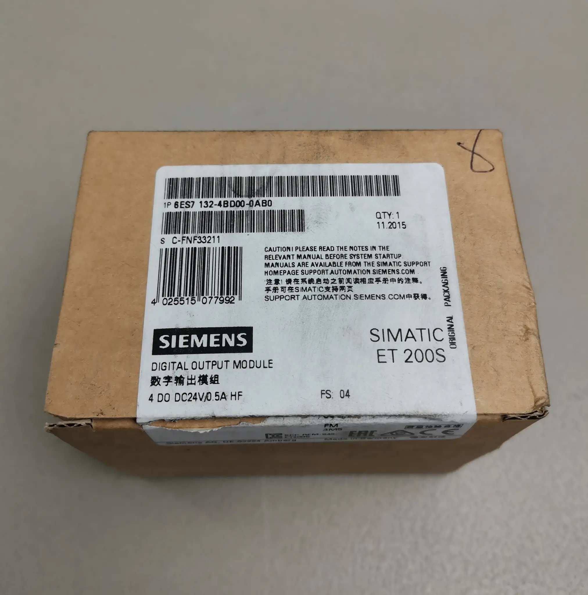 Produktfoto 1 von Siemens 6ES7 132-4BD00-0AB0 / 6ES7132-4BD00-0AB0 5 Stk. NEU OVP Siegel offen