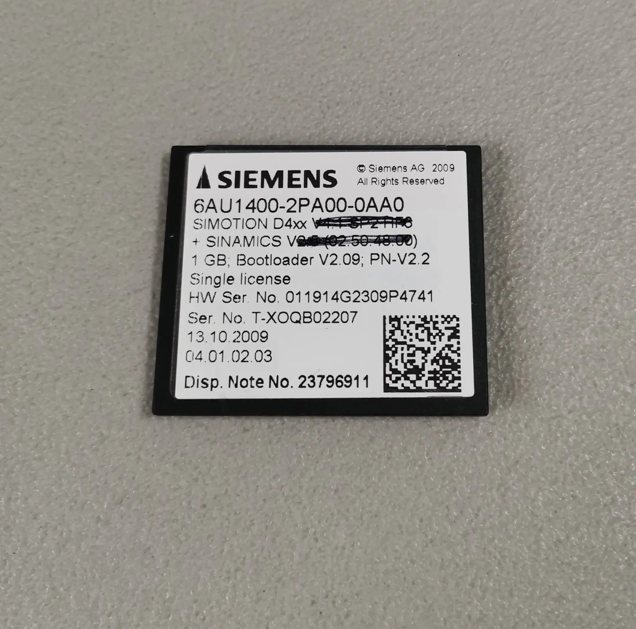 Produktfoto 1 von Siemens 6AU1 400-2PA00-0AA0 / 6AU1400-2PA00-0AA0 Memory Card