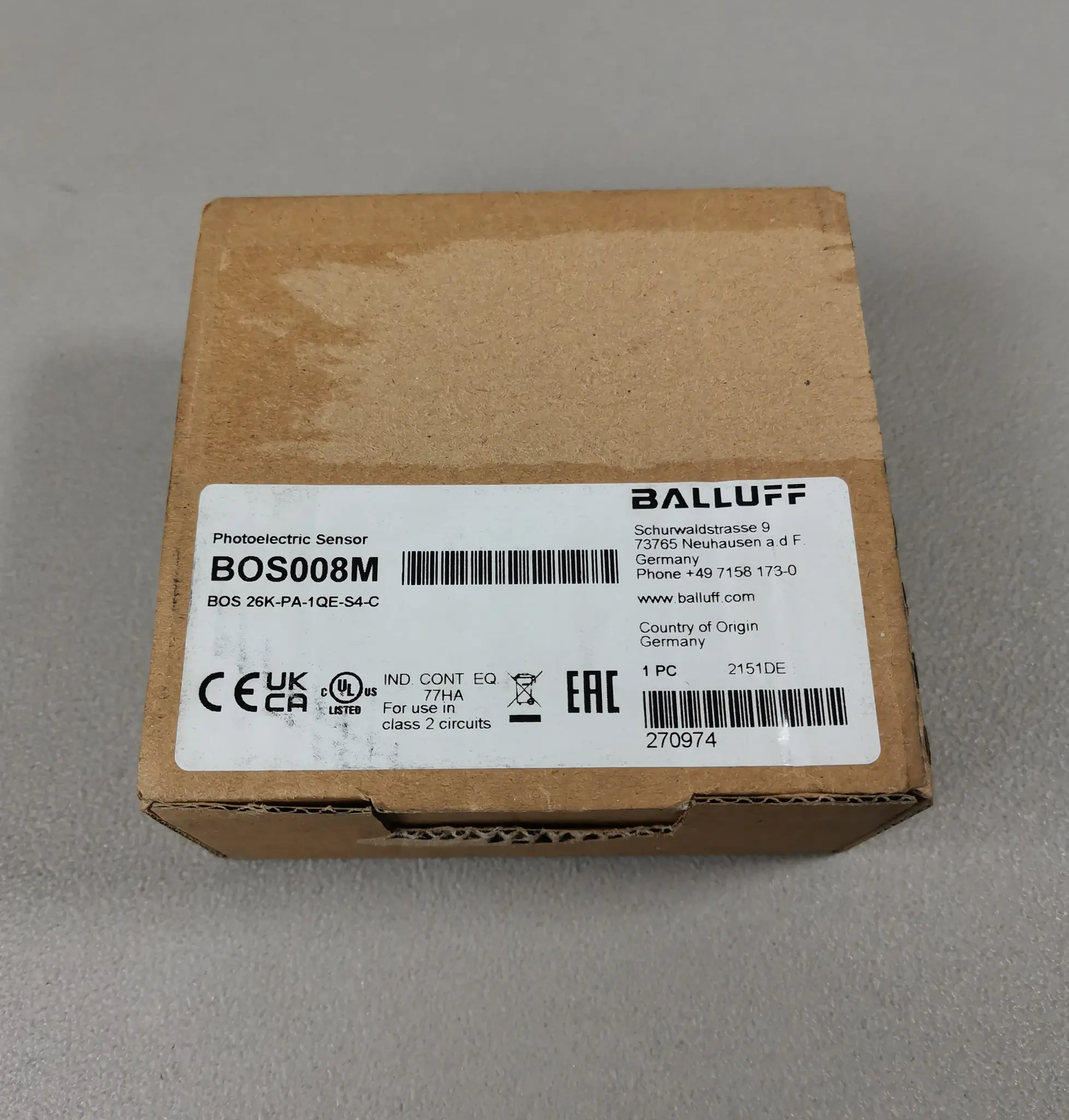 Produktfoto 1 von Balluff BOS008M BOS 26K-PA-1QE-S4-C NEU OVP
