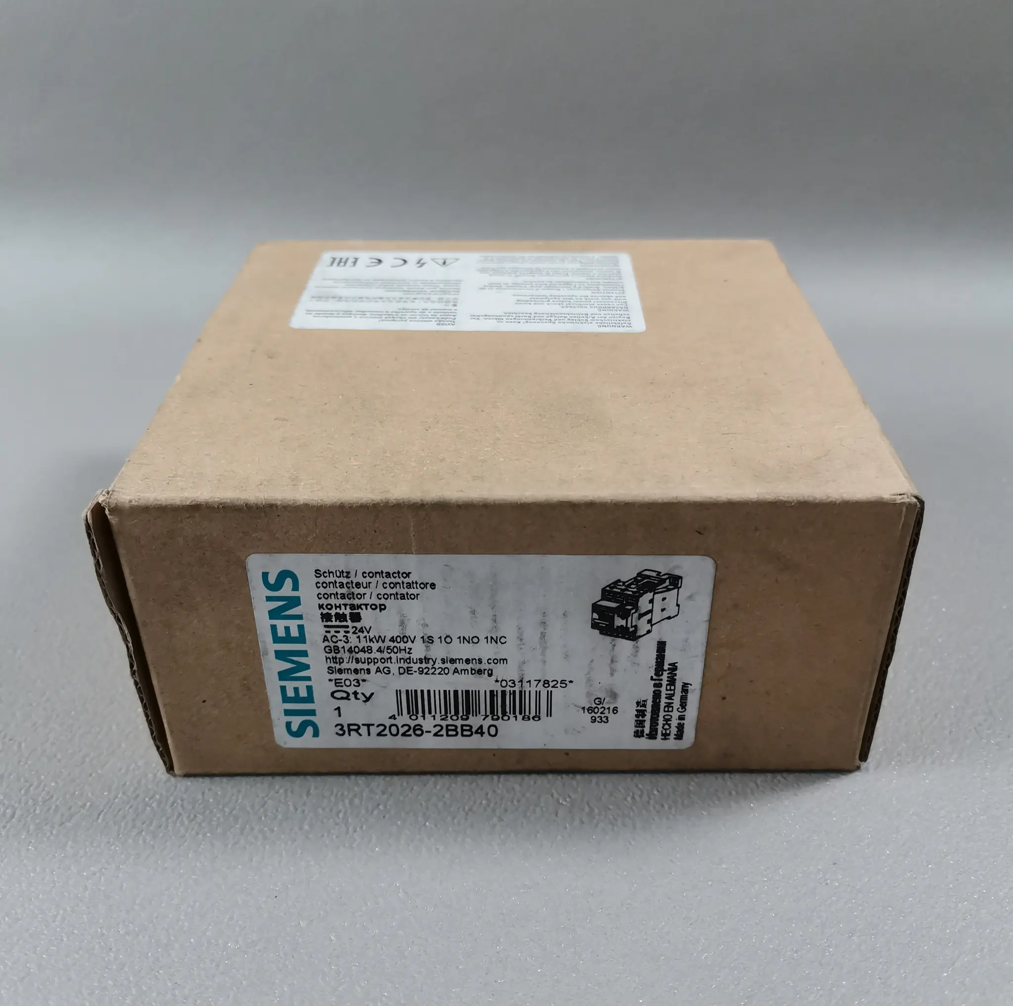 Produktfoto 1 von Siemens 3RT2026-2BB40 NEU OVP Siegel offen