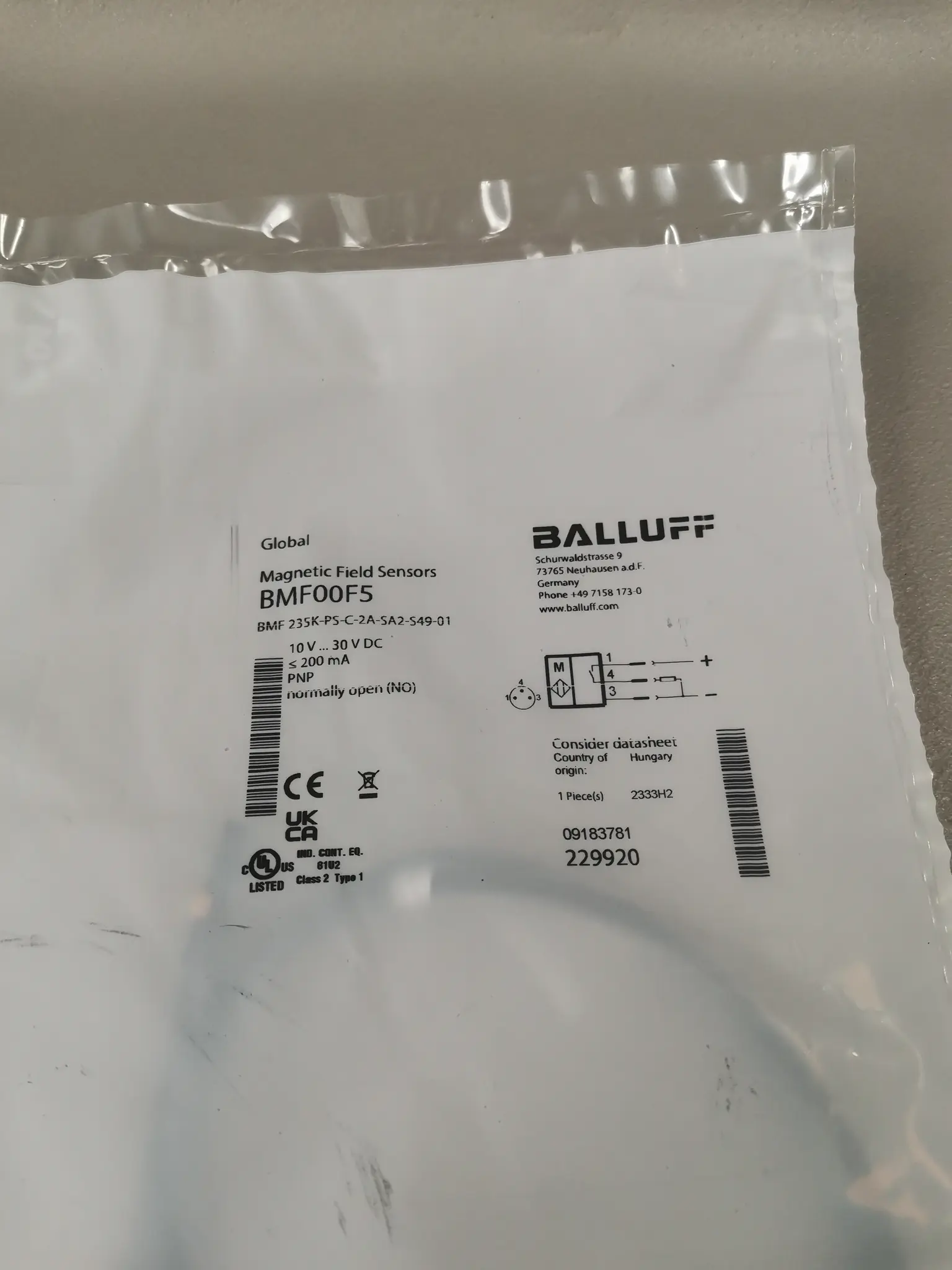 Produktfoto 1 von Balluff BMF00F5 neu OVP