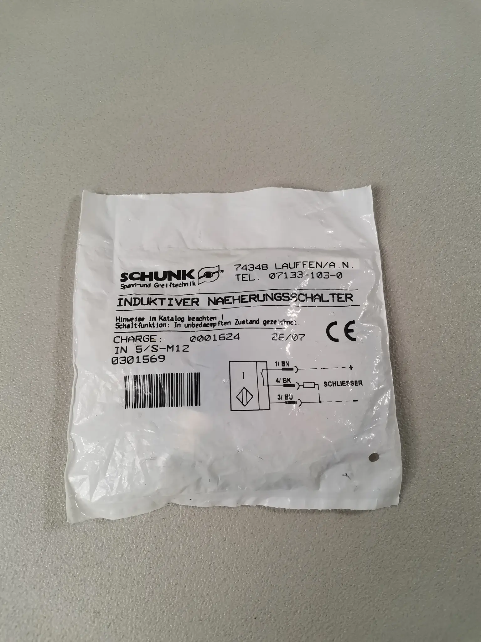 Produktfoto 1 von Schunk IN 5/S-M12 0301569 NEU / OVP