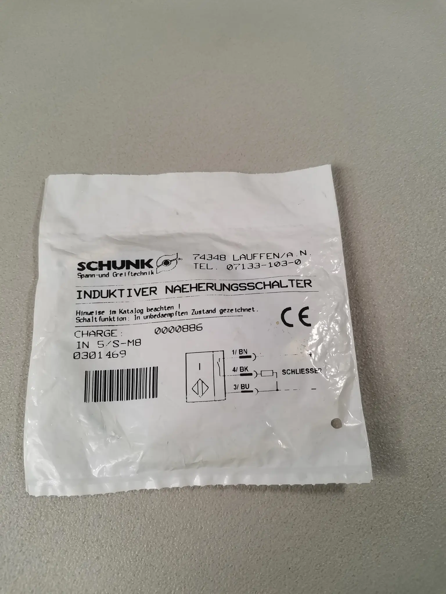 Produktfoto 1 von Schunk IN 5/S-M8 0301469 NEU / OVP