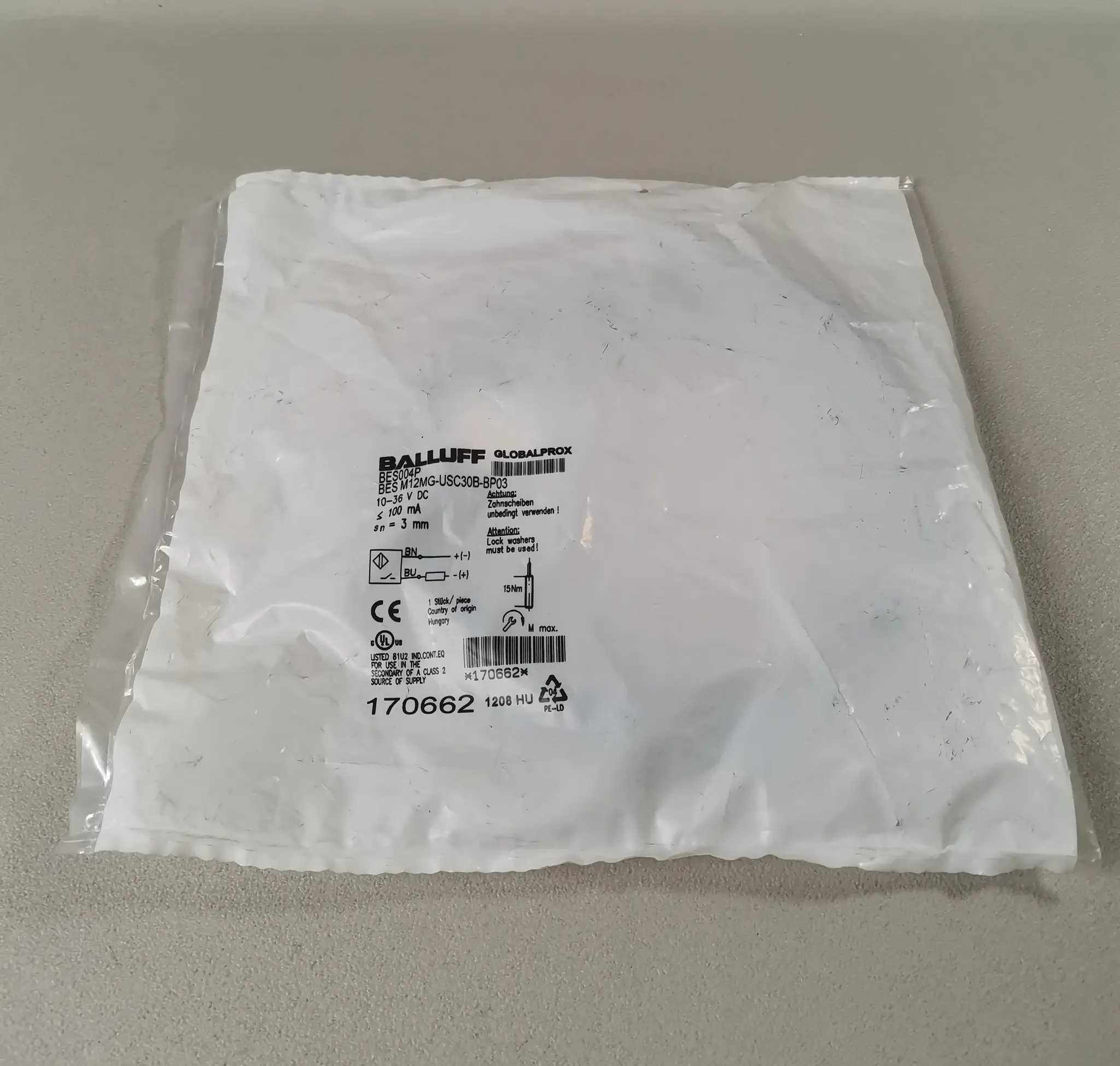 Produktfoto 1 von Balluff BES004P BES M12MG-USC30B-BP03 NEU OVP