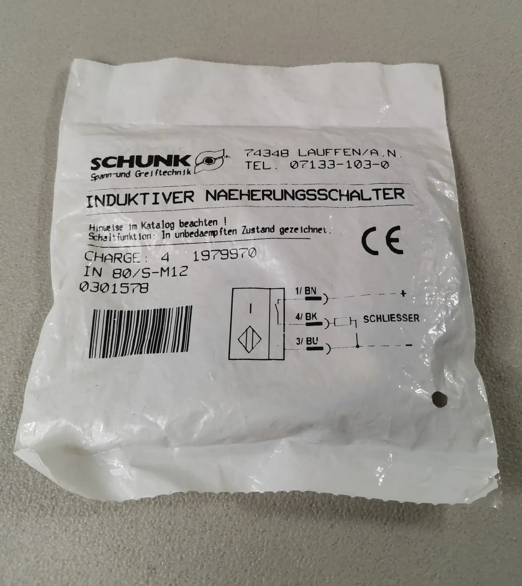 Produktfoto 1 von Schunk IN 80/S-M12 0301578 NEU OVP