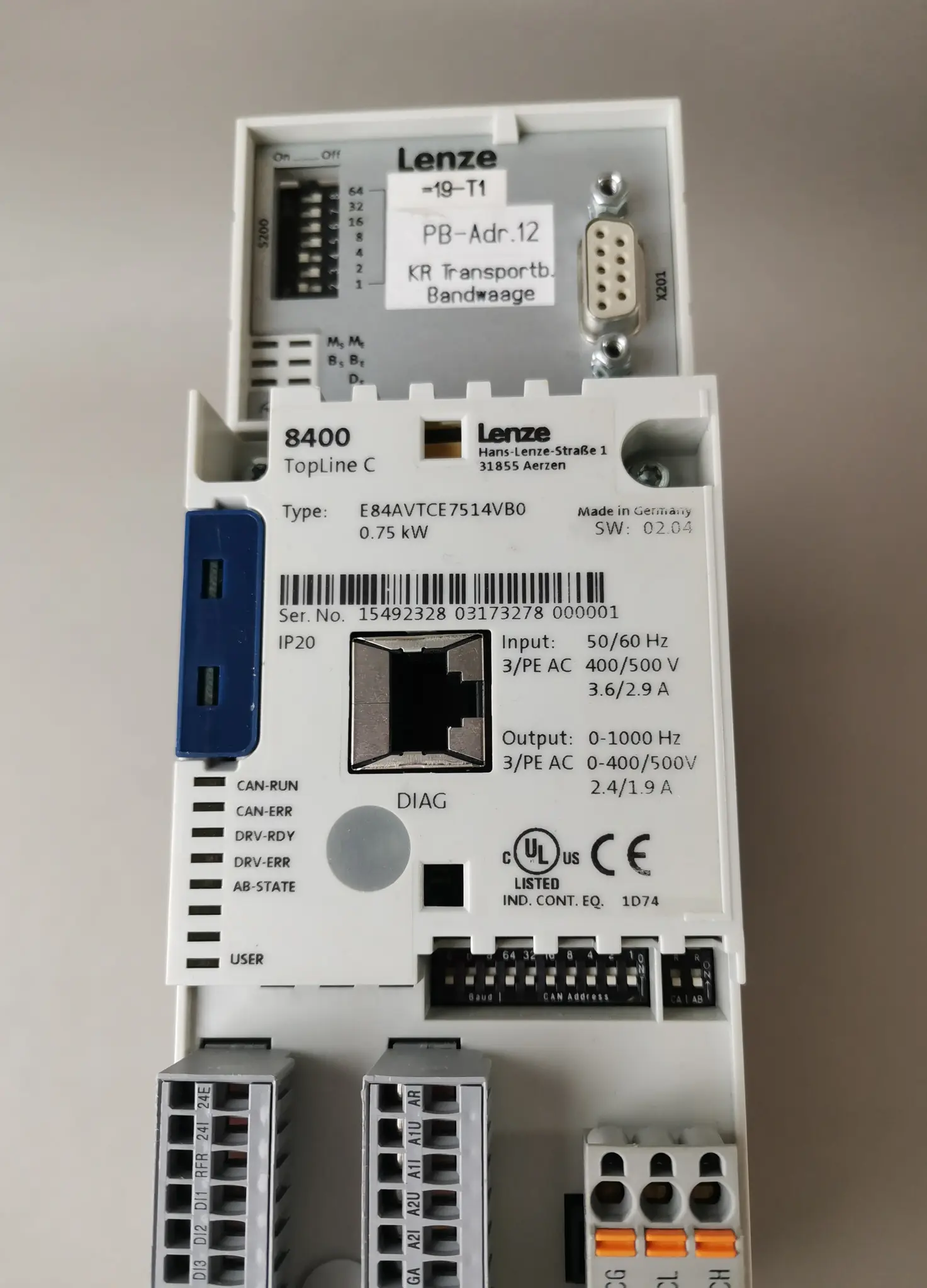 Produktfoto 1 von Lenze TopLine C E84AVTCE7514VB0