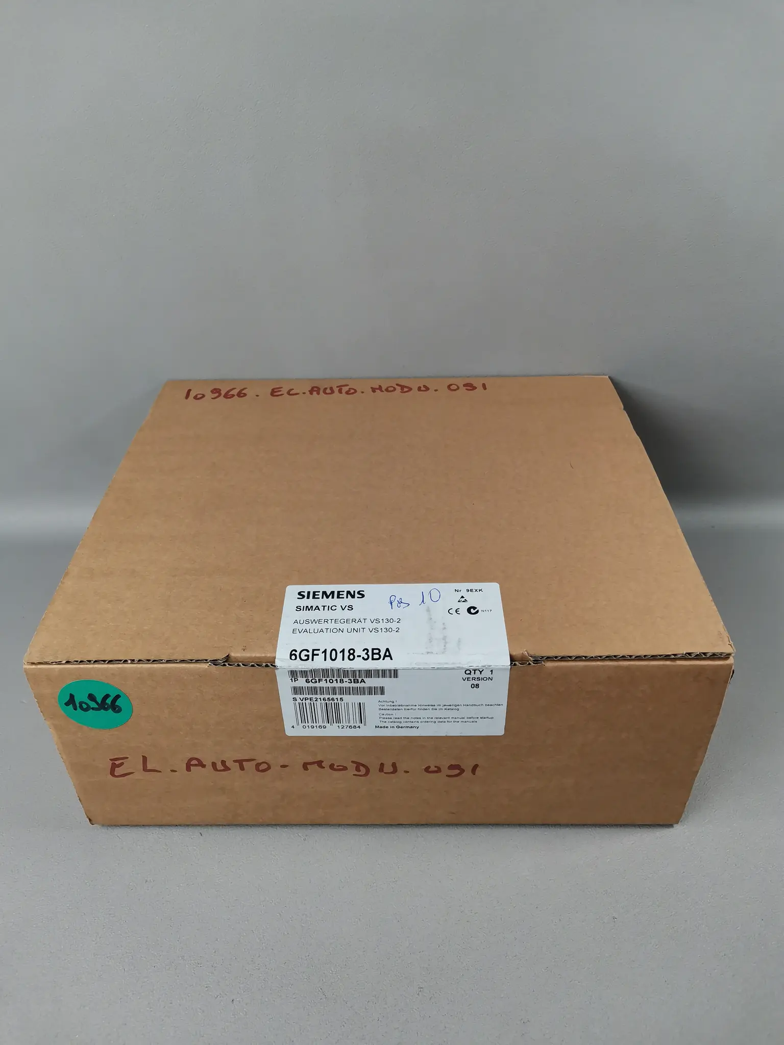 Produktfoto 1 von Siemens 6GF1018-3BA NEU OVP versiegelt