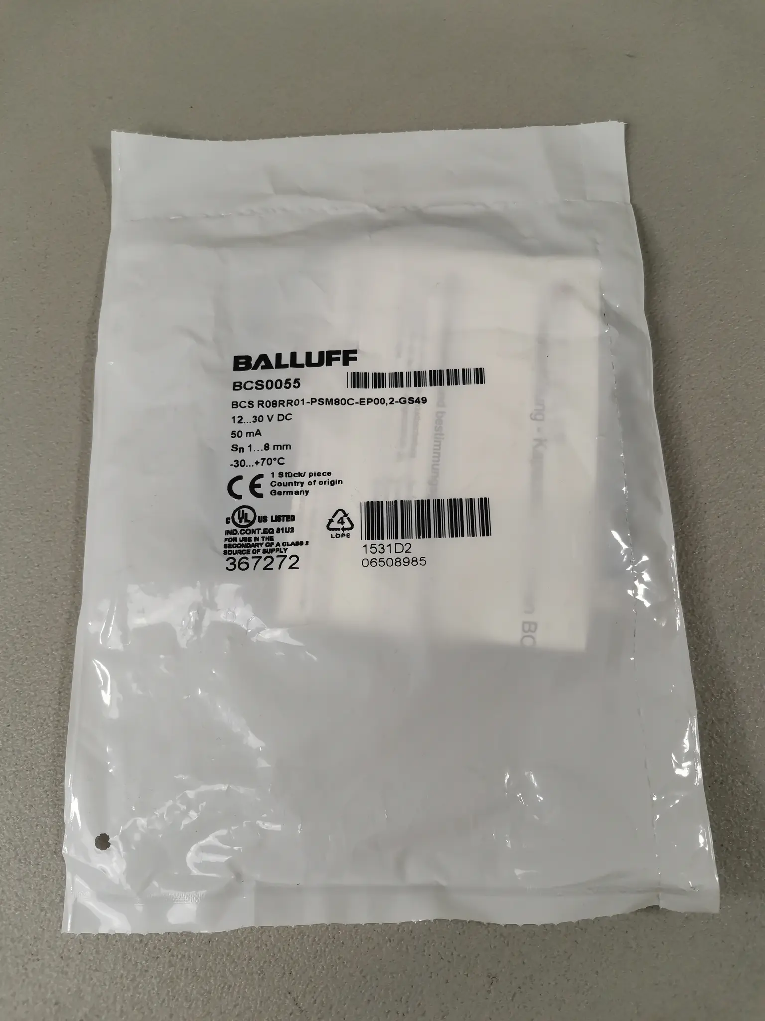 Produktfoto 1 von Balluff BCS0055 BCS R08RR01-PSM80C-EP00, 2GS49 NEU OVP