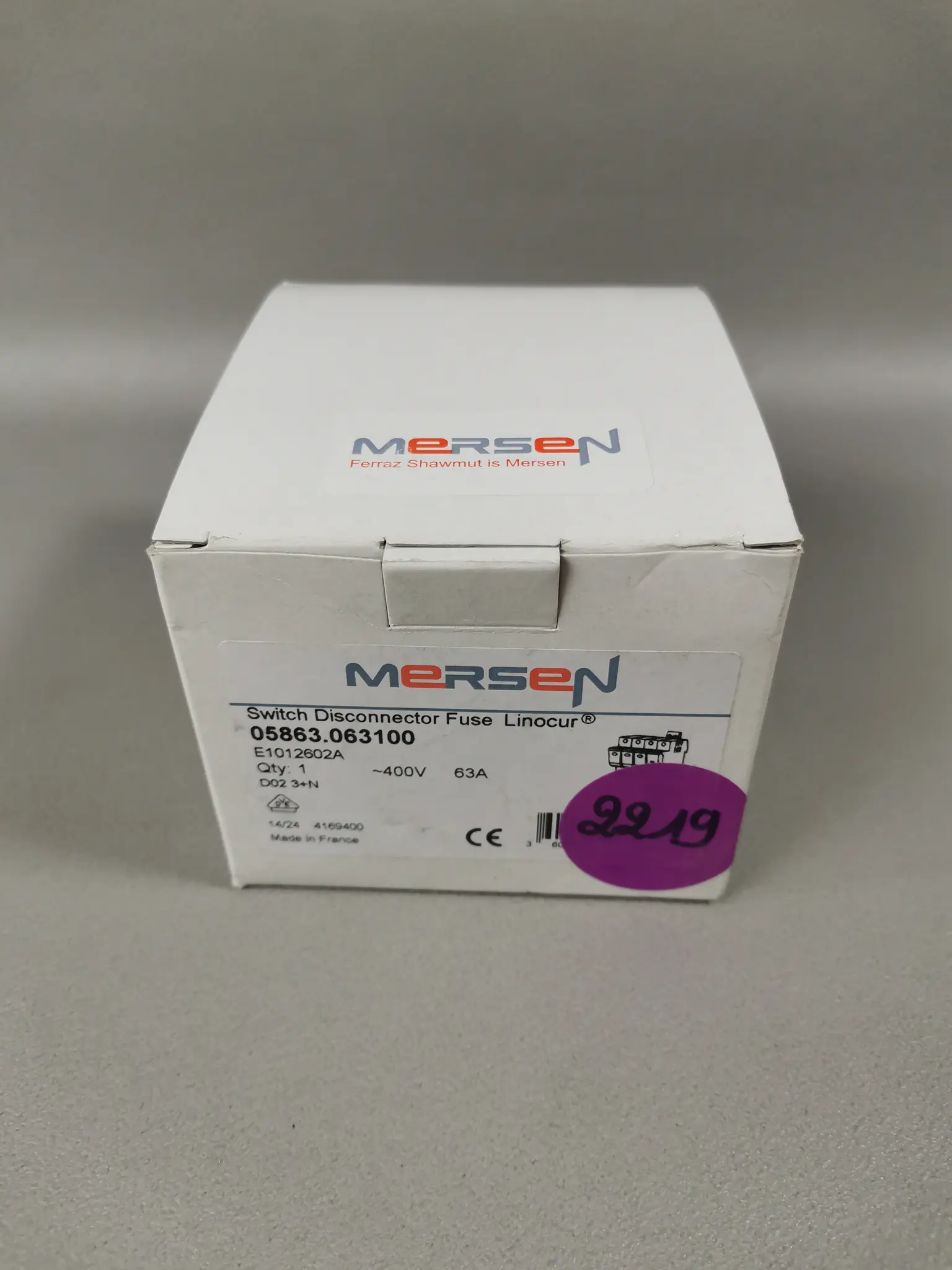 Mersen Switch Disconnector Fuse Linocur 05863.063100 E1012602A NEU OVP
