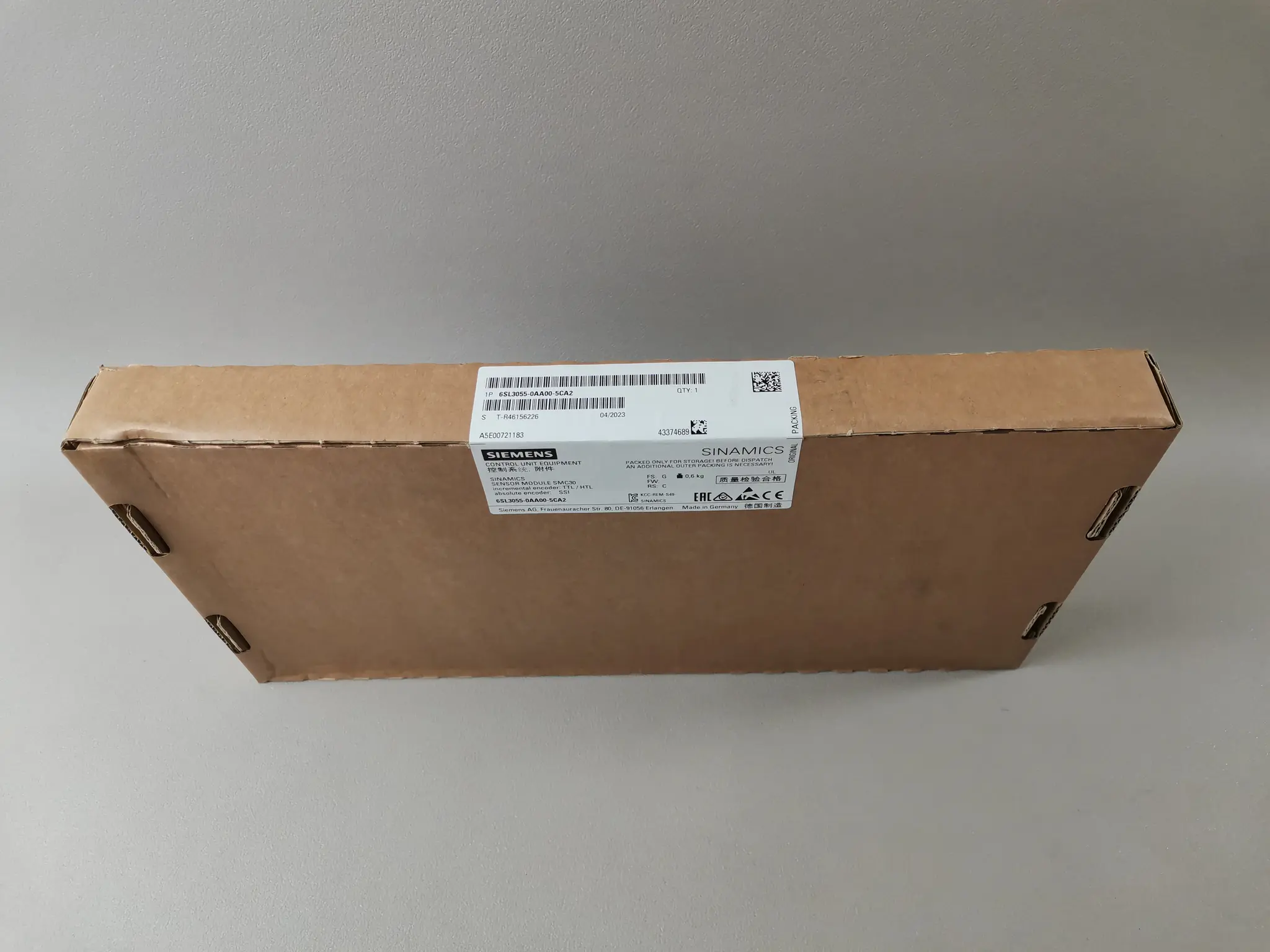 Produktfoto 1 von Siemens 6SL3055-0AA00-5CA2 SINAMICS Sensor Module SMC30 NEU OVP versiegelt