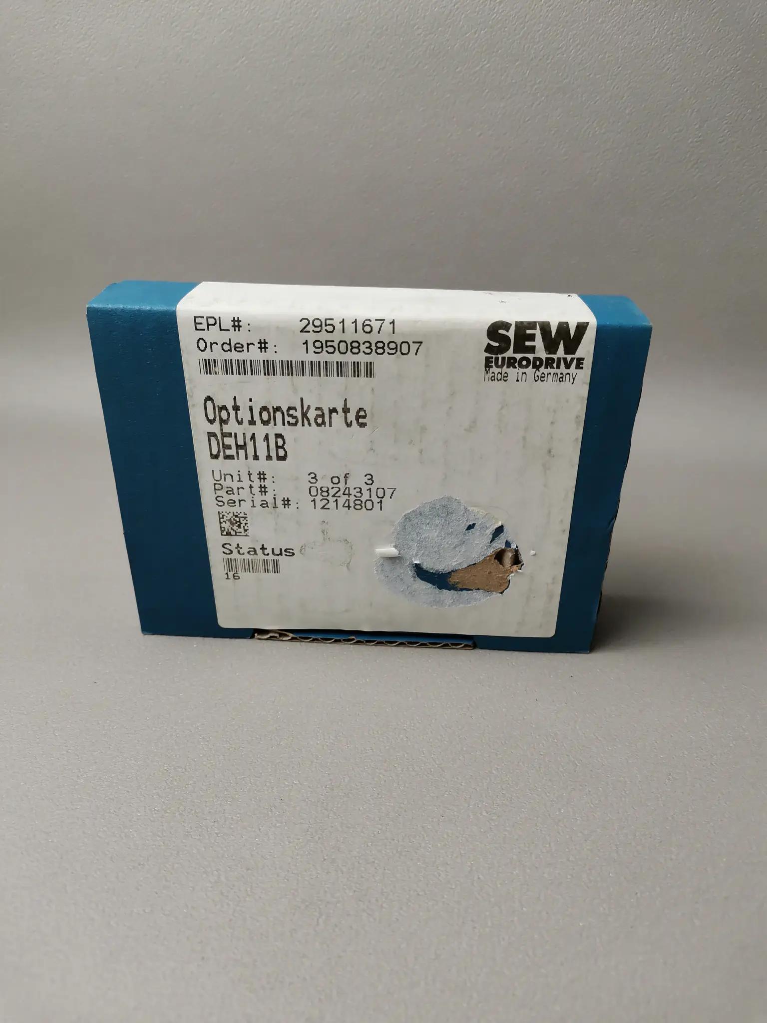 Produktfoto 1 von SEW DEH11B 1950838907 Optionskarte NEU OVP
