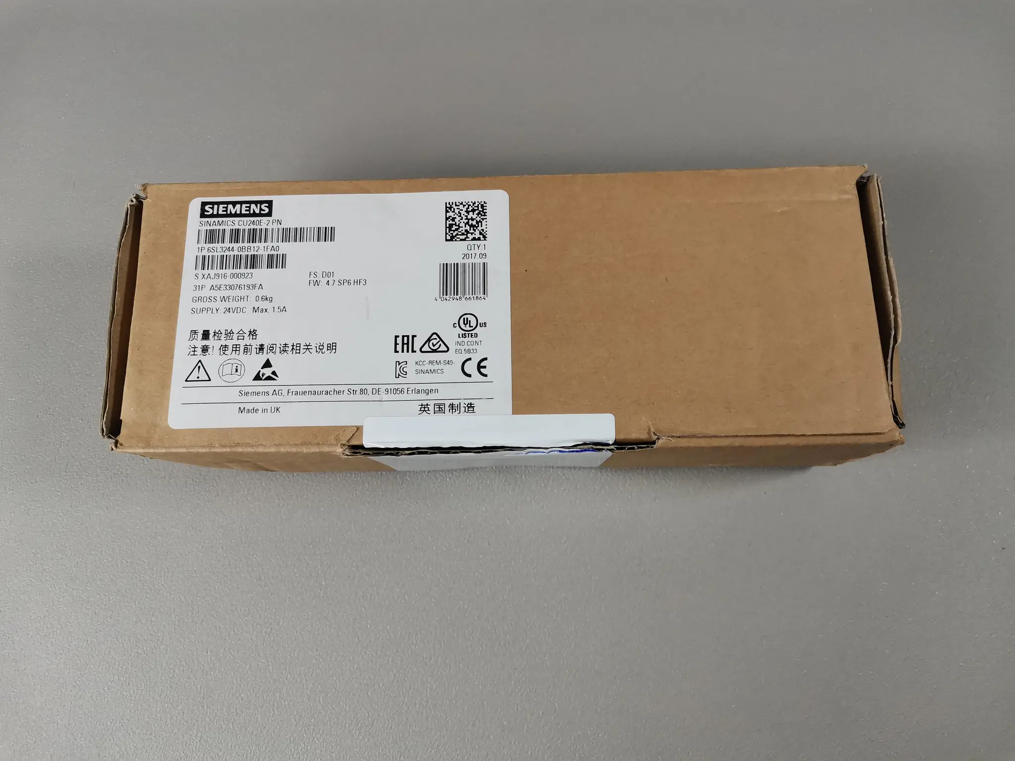 Produktfoto 1 von Siemens 6SL3244-0BB12-1FA0 NEU OVP