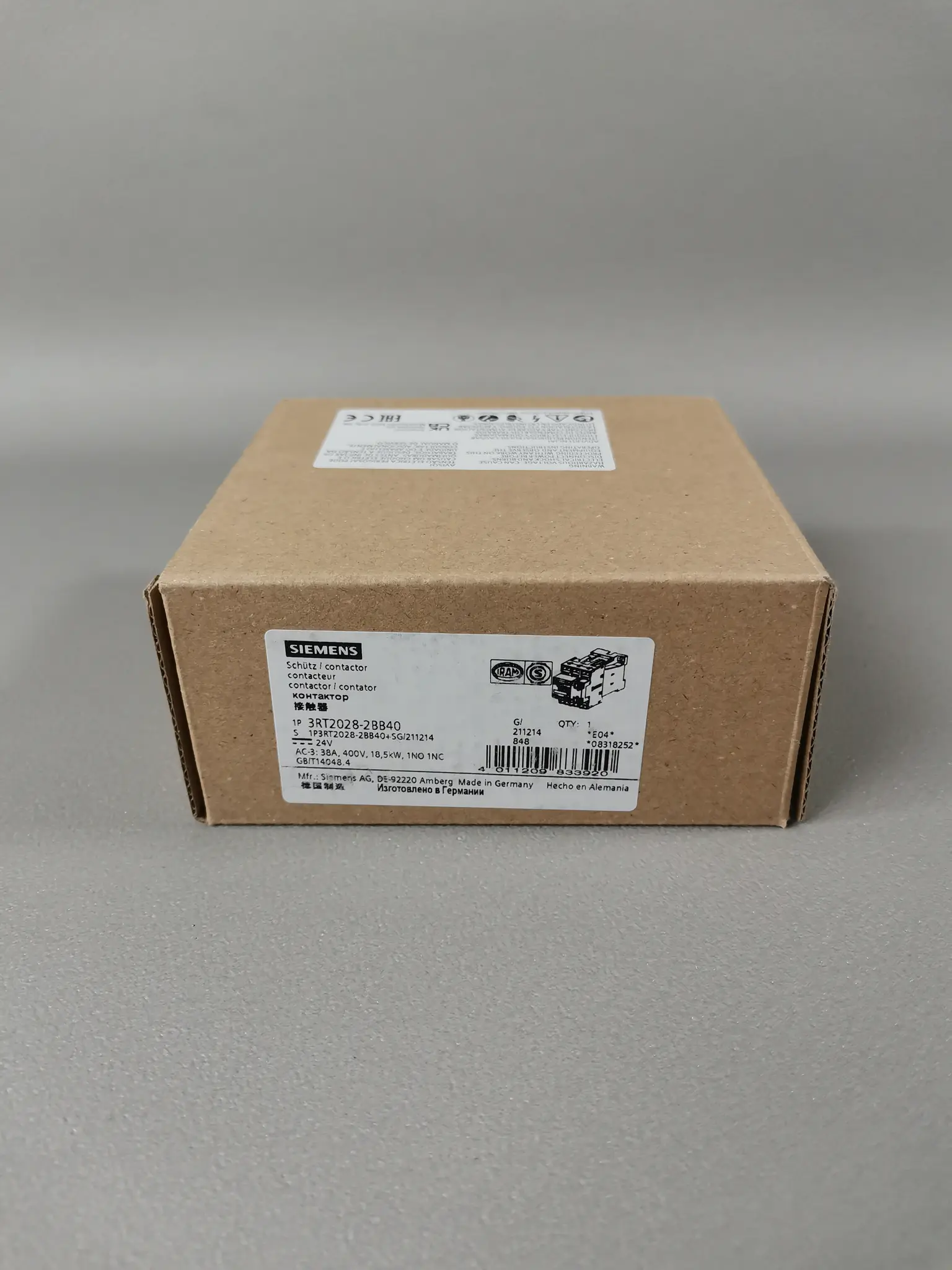 Produktfoto 1 von Siemens 3RT2028-2BB40 NEU OVP