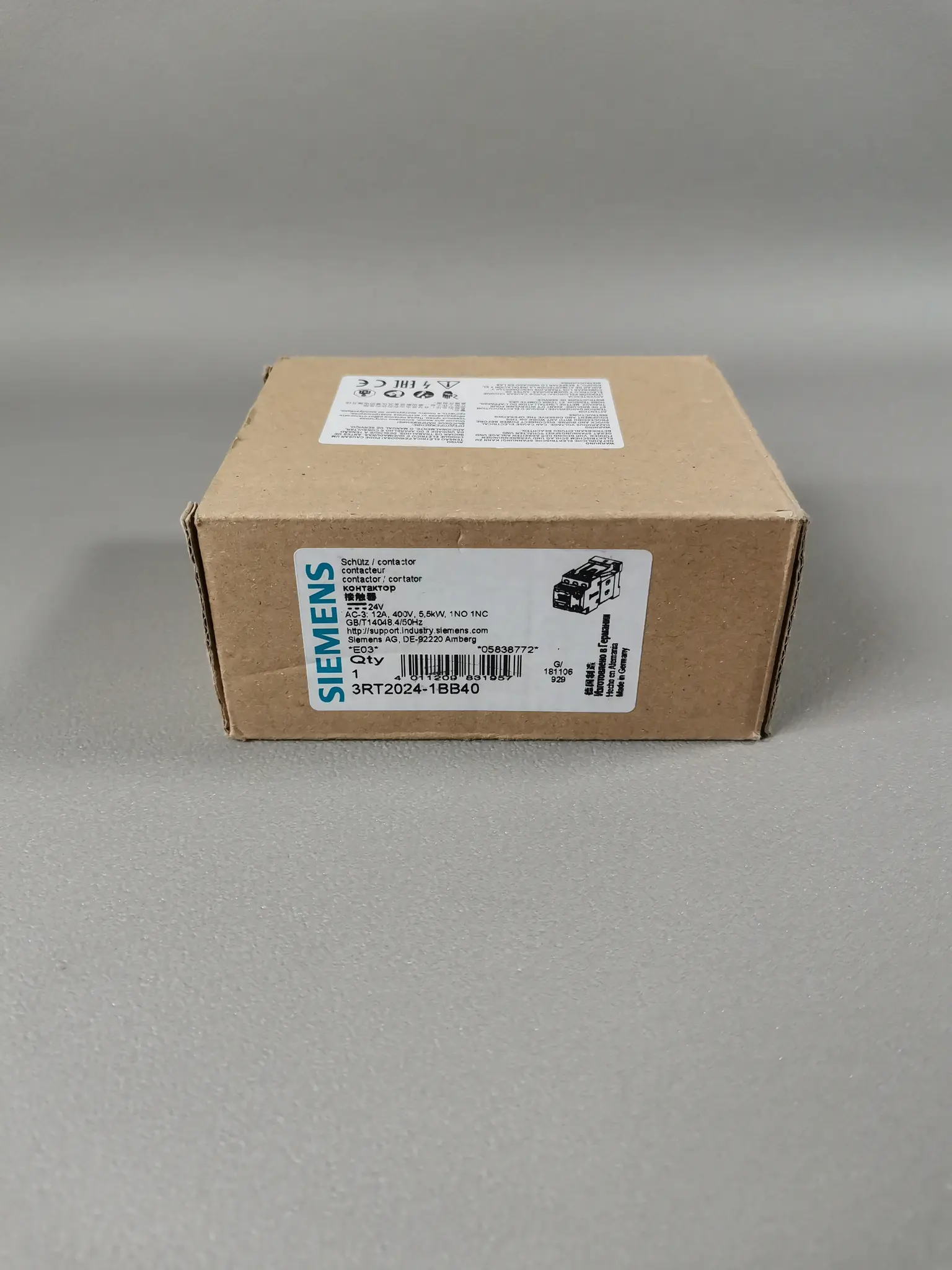 Produktfoto 1 von Siemens 3RT2024-1BB40 / 3RT2 024-1BB40 NEU OVP