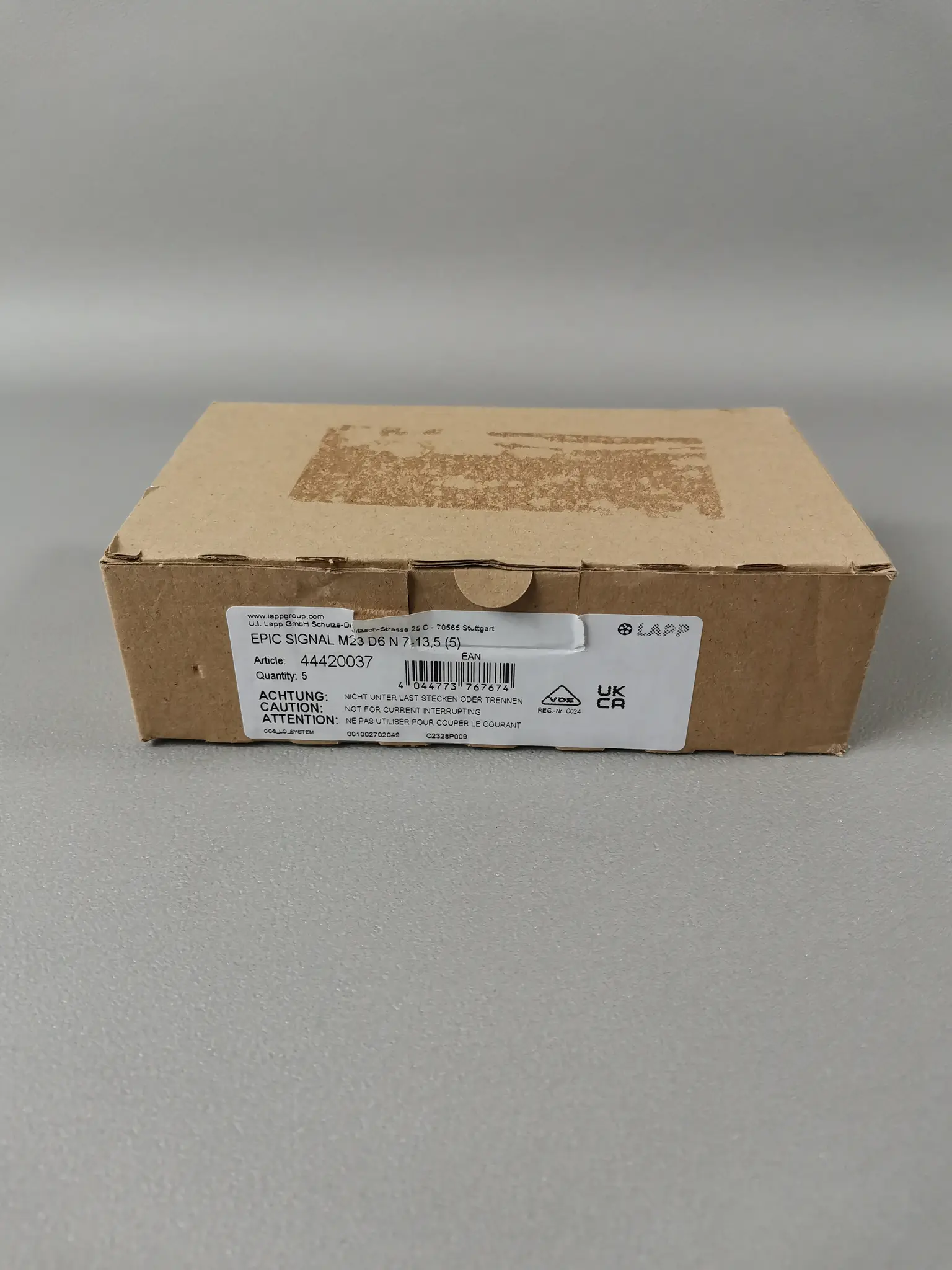 Produktfoto 1 von Lapp 44420037 EPIC SIGNAL M23 D6 N7-13,5 5Stück NEU OVP
