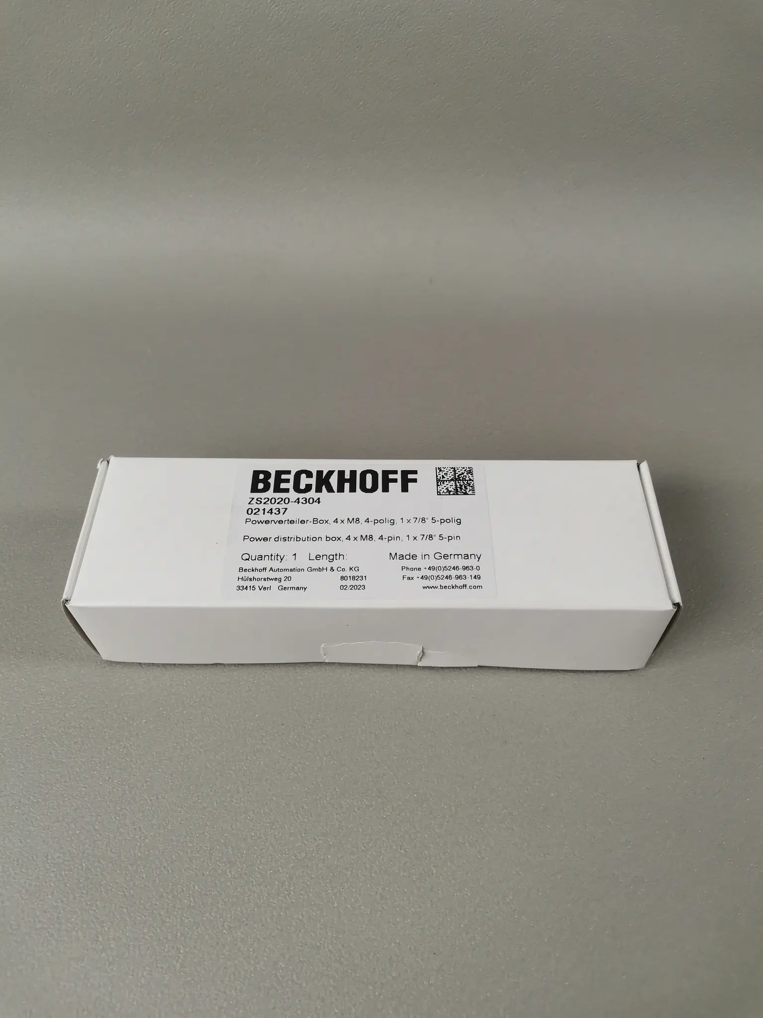 Produktfoto 1 von Beckhoff ZS2020-4304 NEU OVP