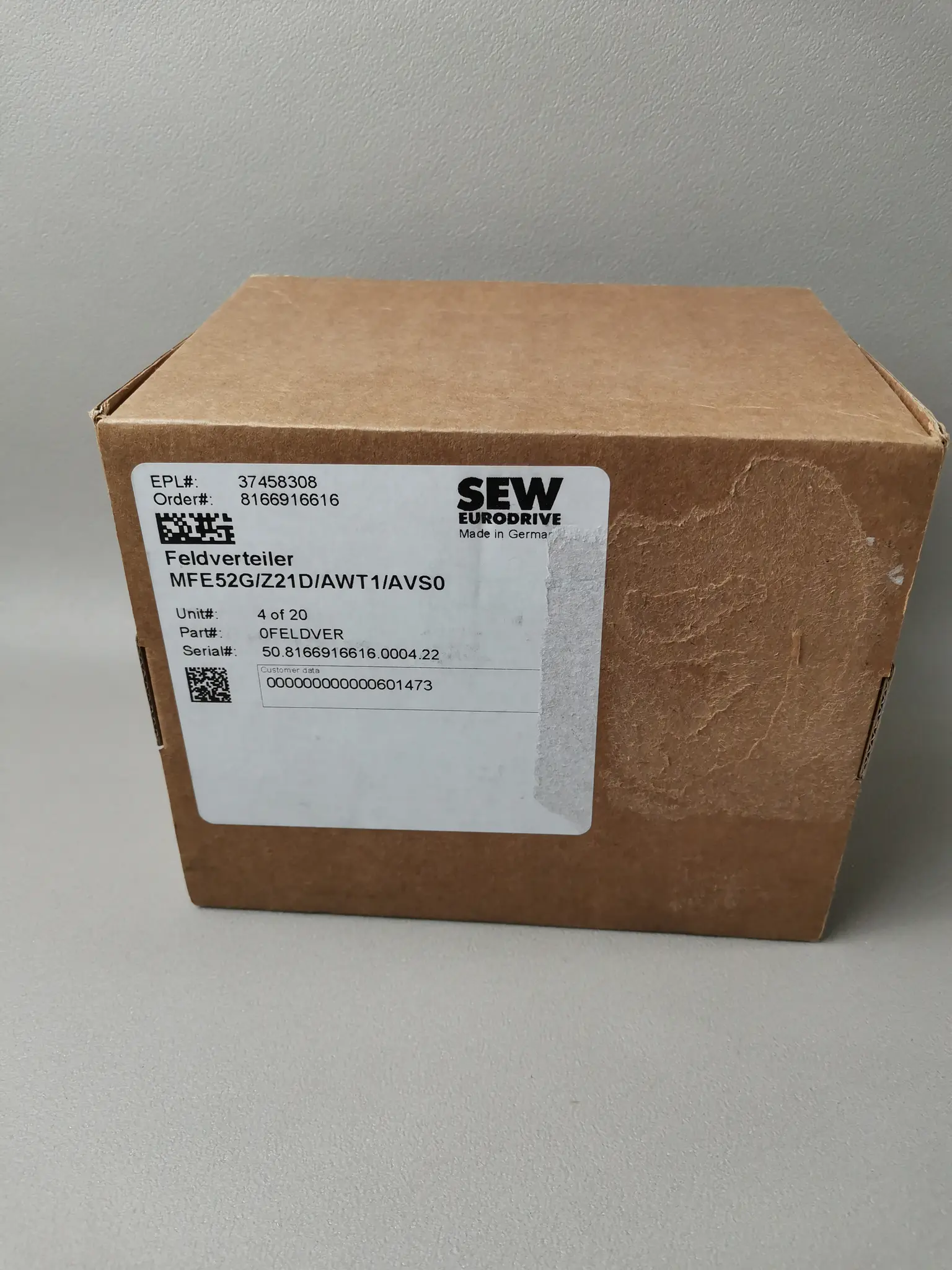 Produktfoto 1 von SEW MFE52G/Z21D/AWT1/AVS0 Feldverteiler NEU OVP